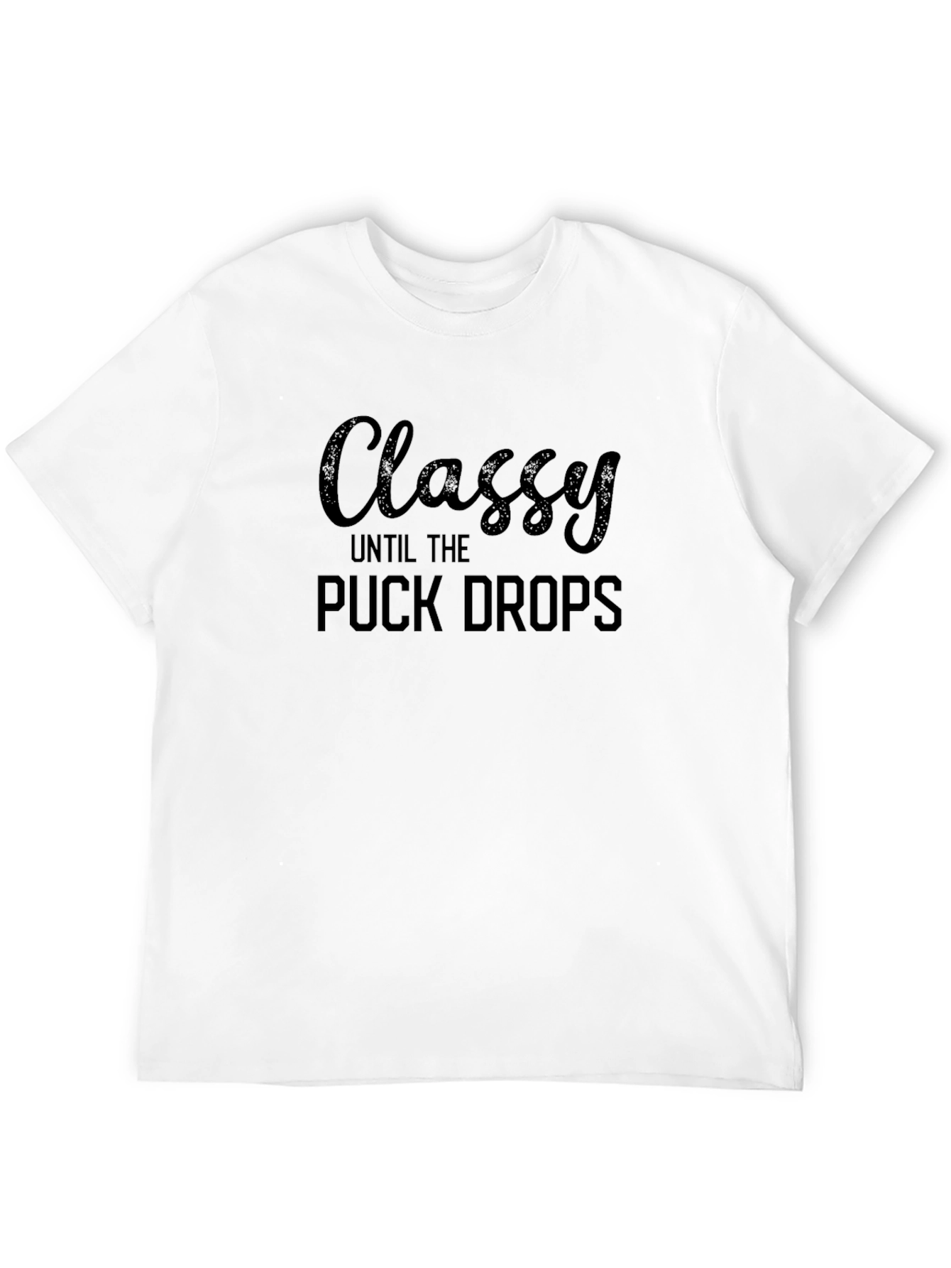 Black Classy Until the Puck Drops Black T-Shirt view 12