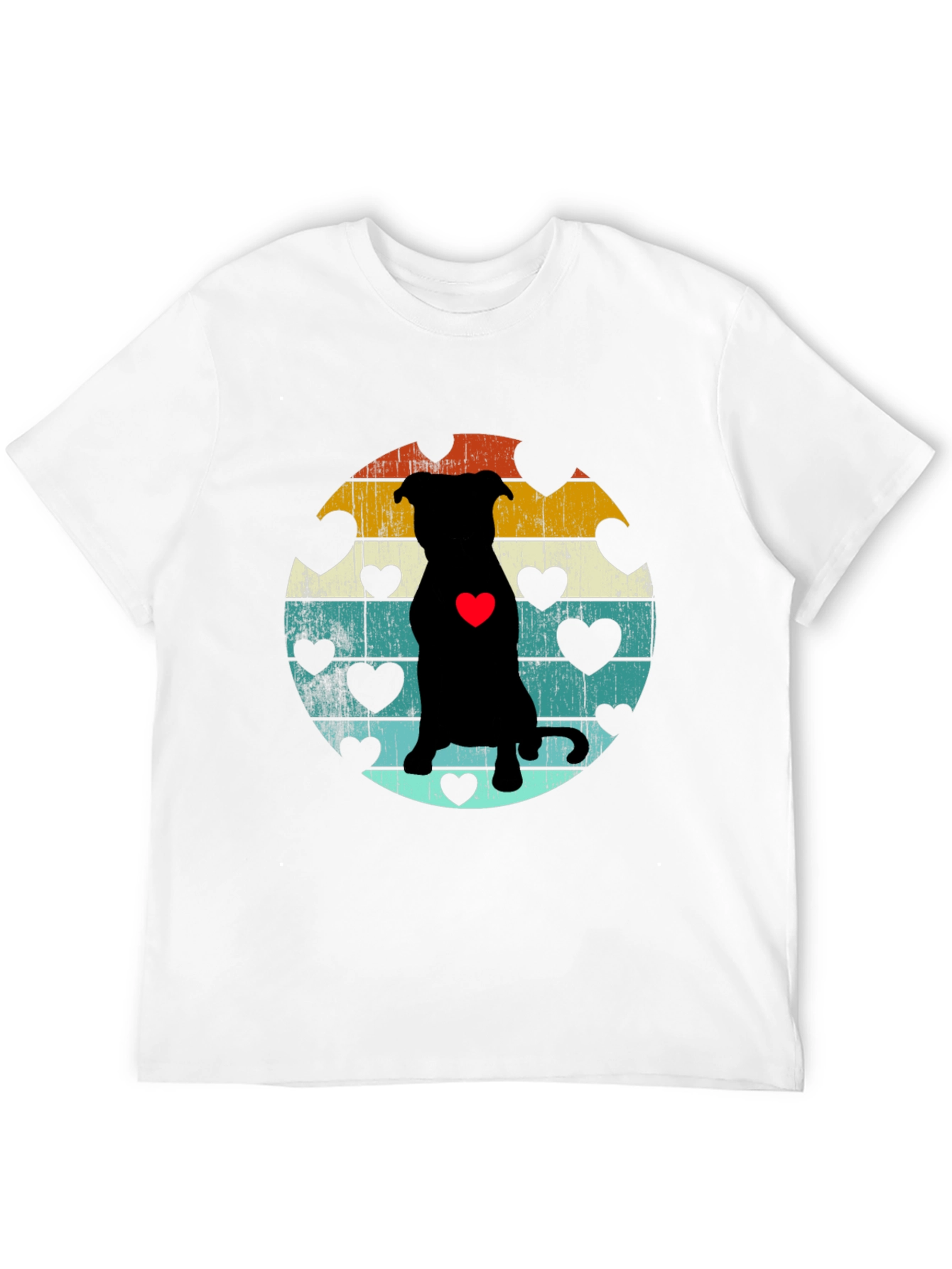 Black Retro Dog Lover T-Shirt view 12
