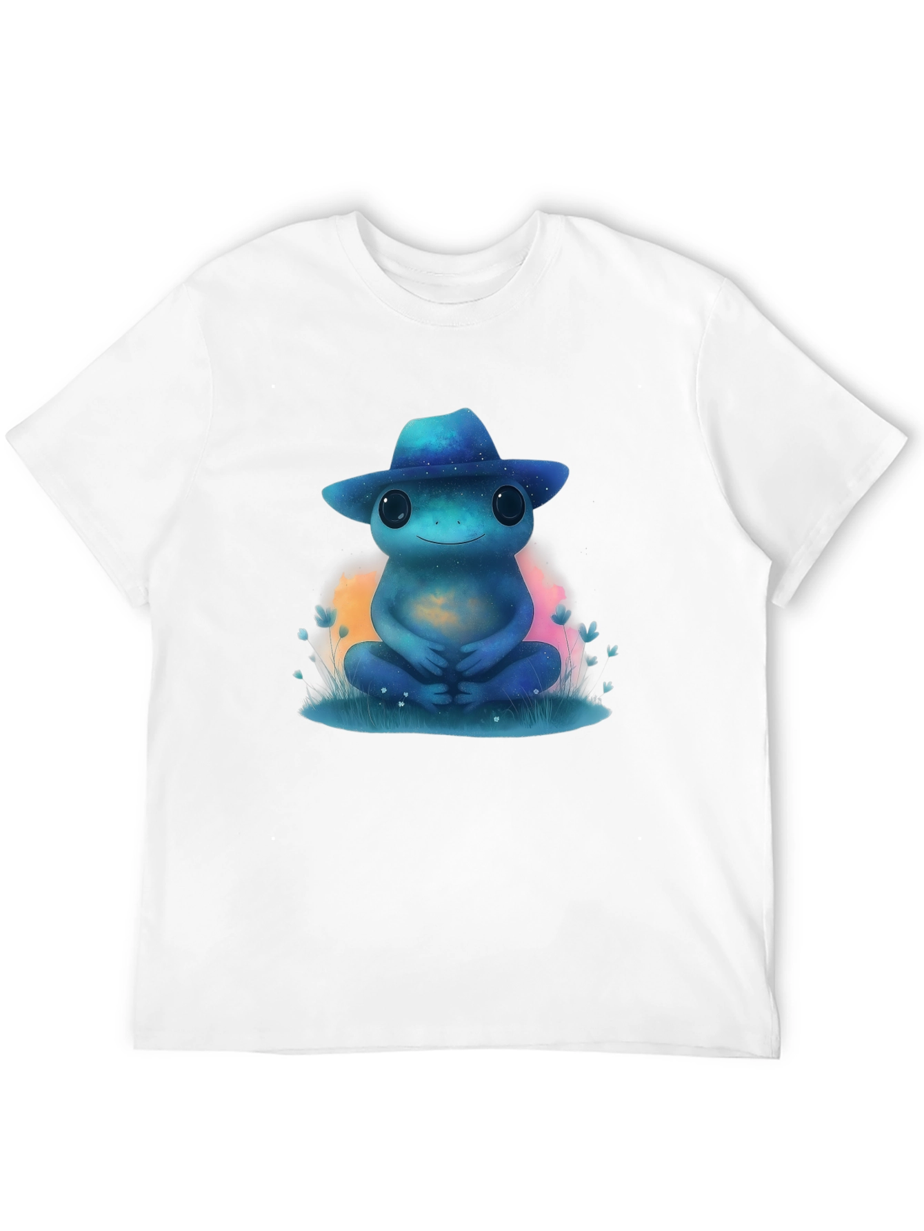Black Cosmic Frog T-Shirt - Galaxy Hat Design view 12