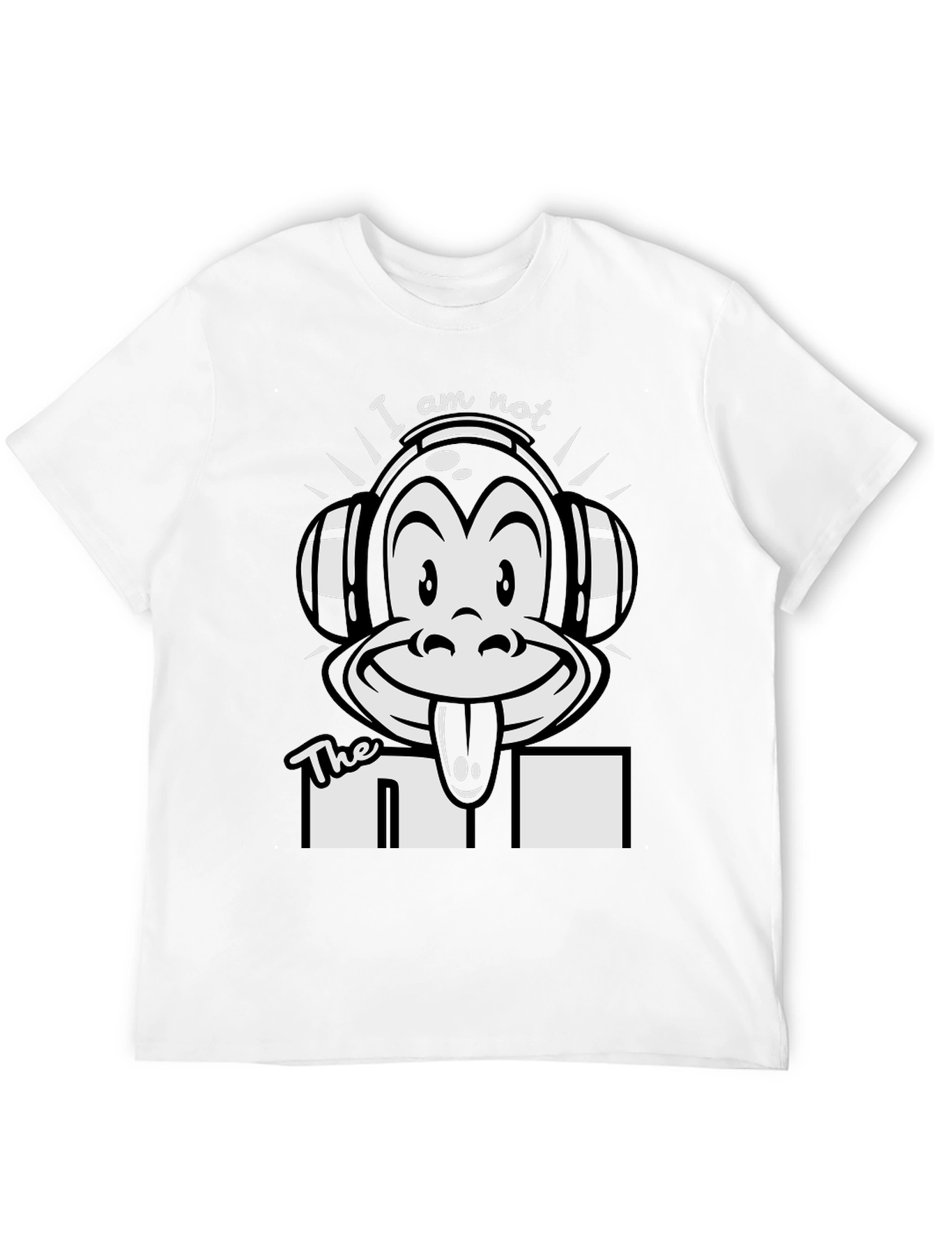 Black Monkey DJ Graphic T-Shirt - Funny Music Lover Tee view 12