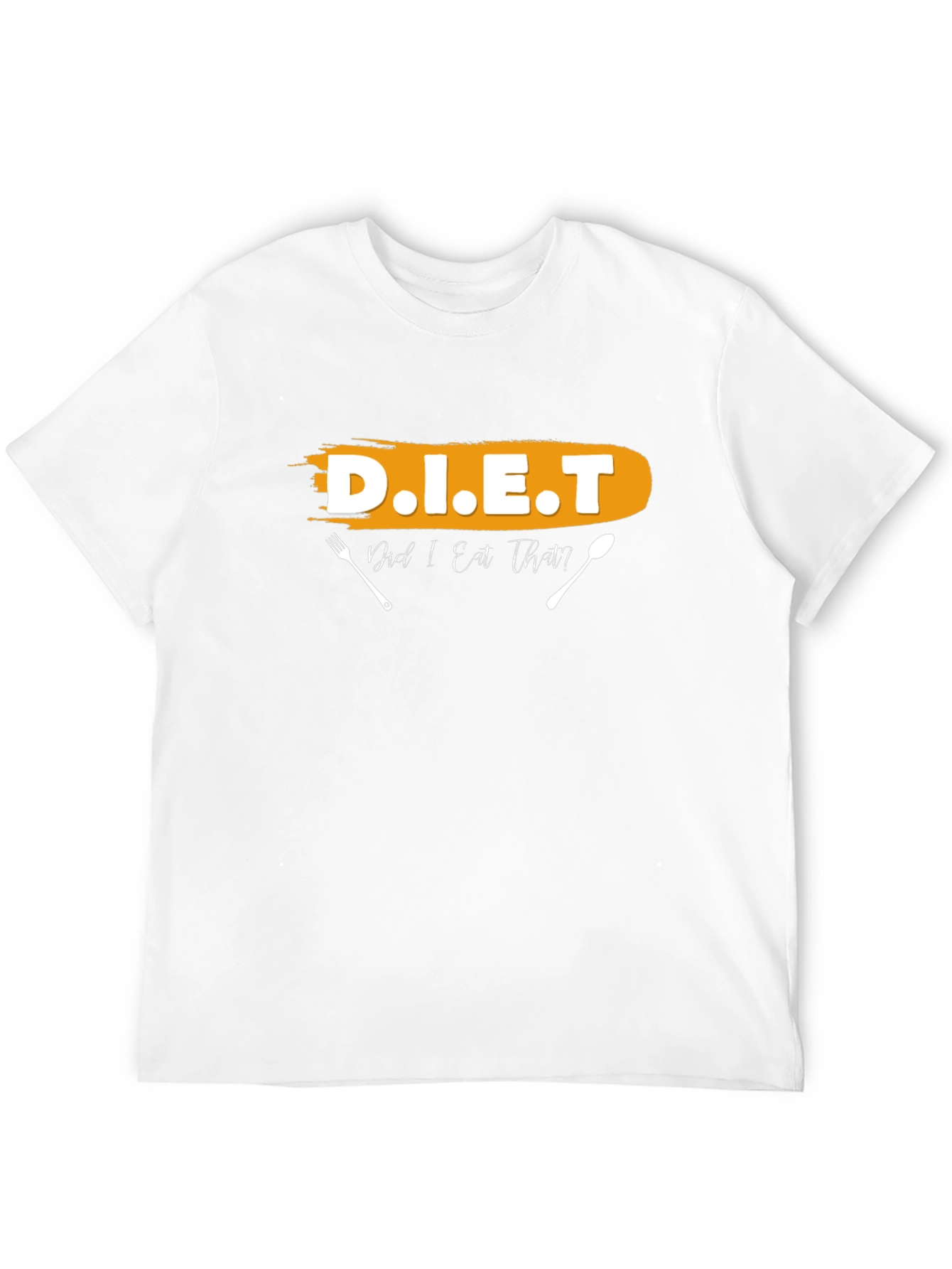 Black Funny Diet T-Shirt - Did I Eat That? Black Cotton Tee view 12