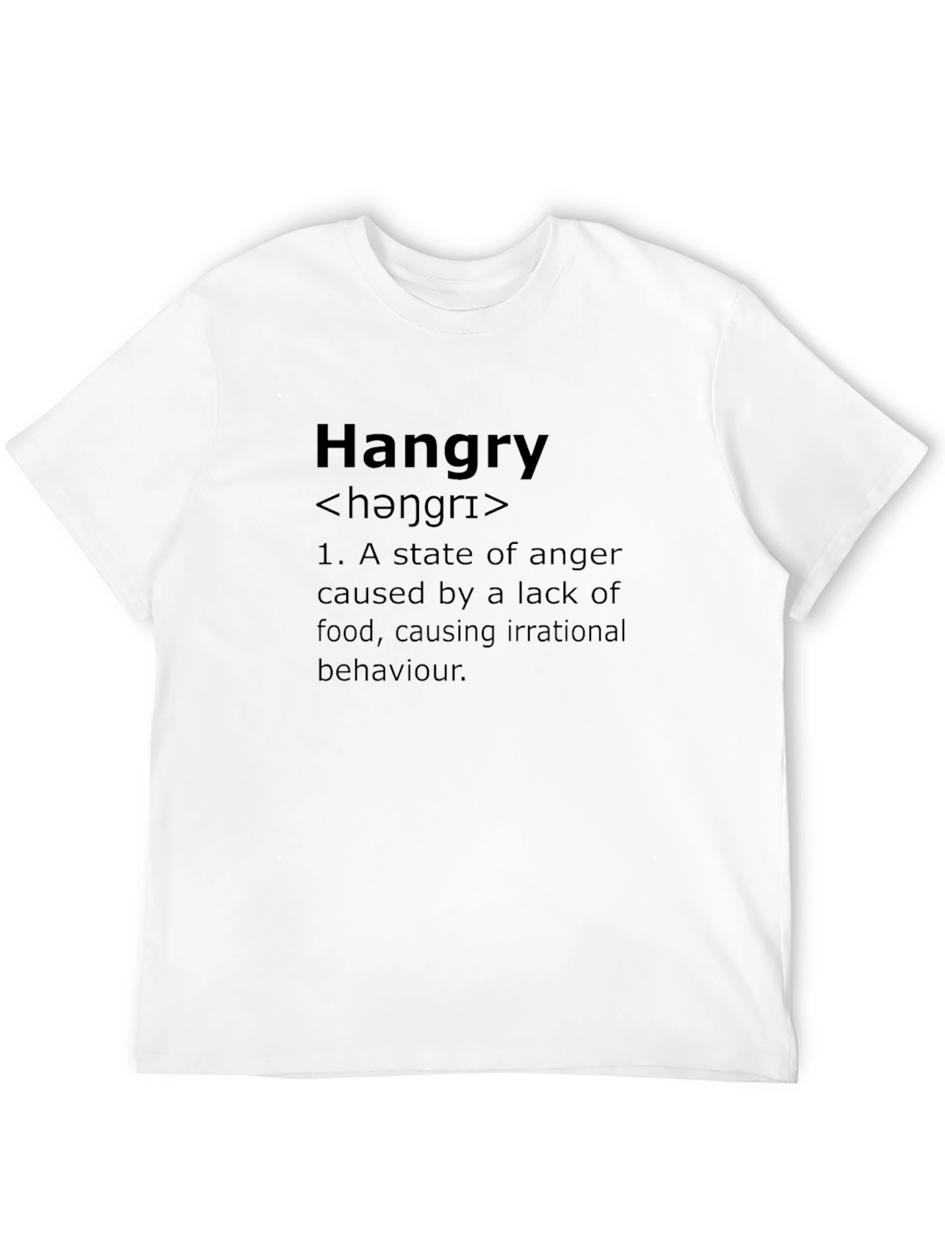Black Hangry Definition Black T-Shirt view 12