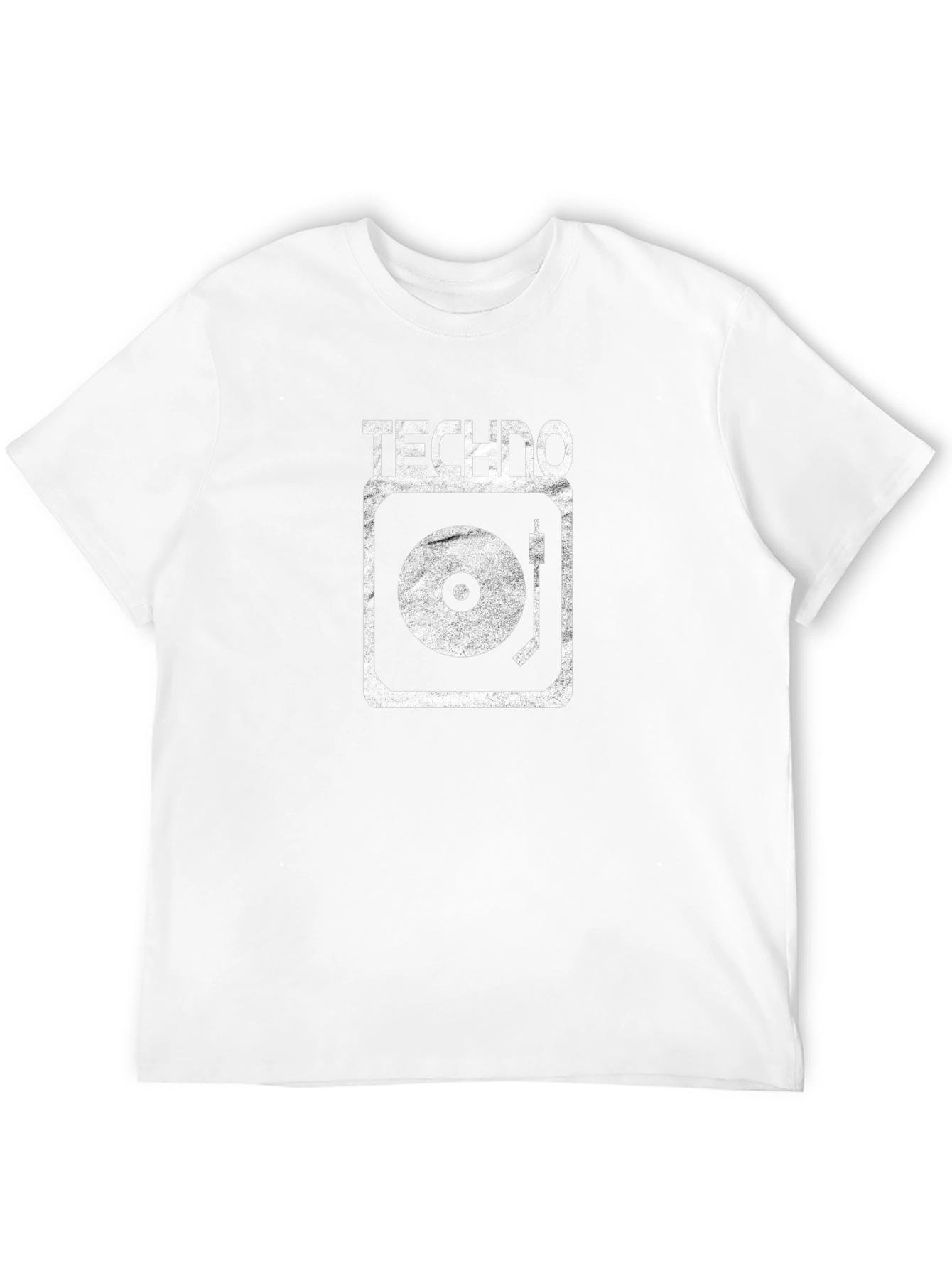 Black Techno Turntable T-Shirt - Black Cotton Graphic Tee view 12