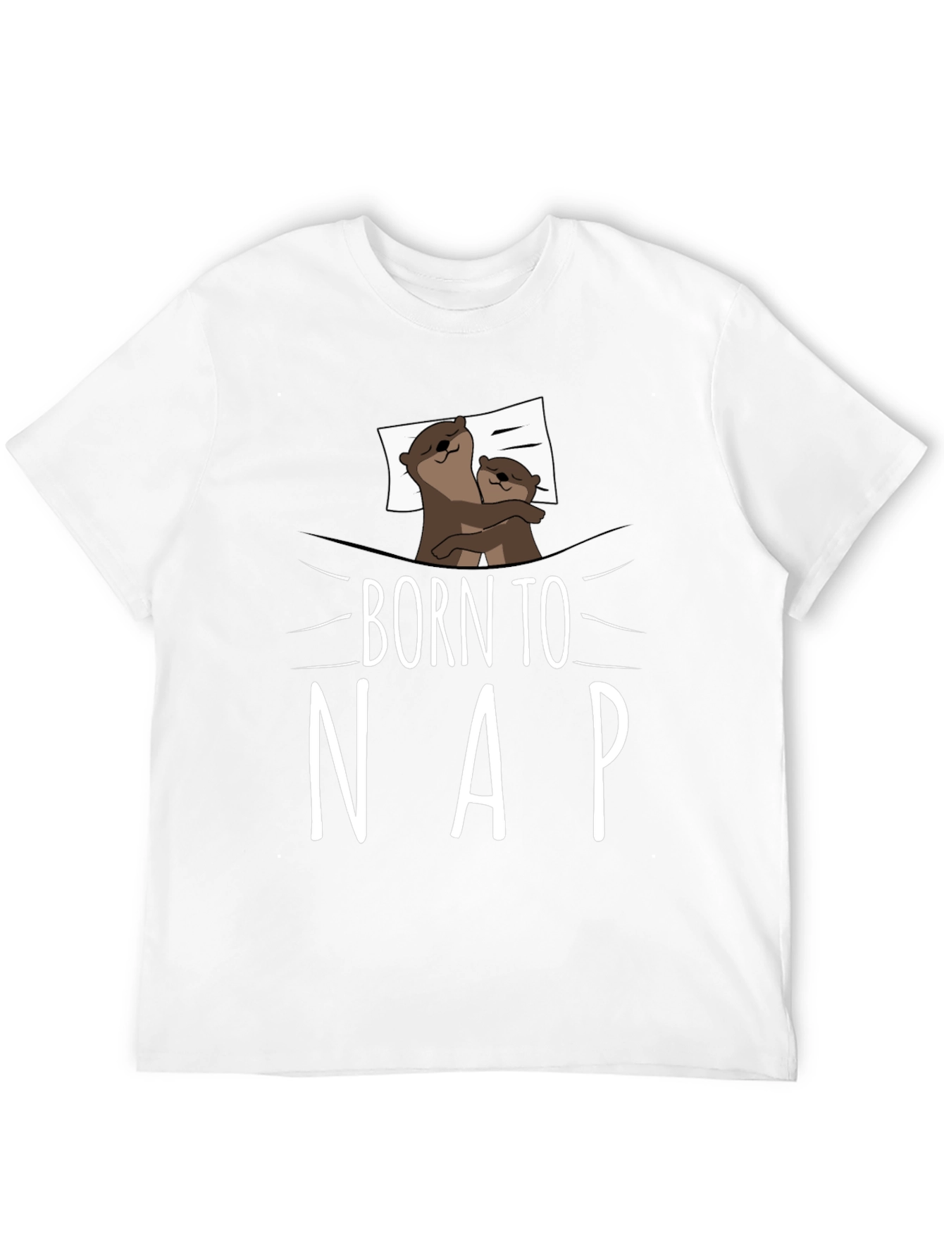 Black Born to Nap Otter Graphic Tee - Comfort Black T-Shirt view 12
