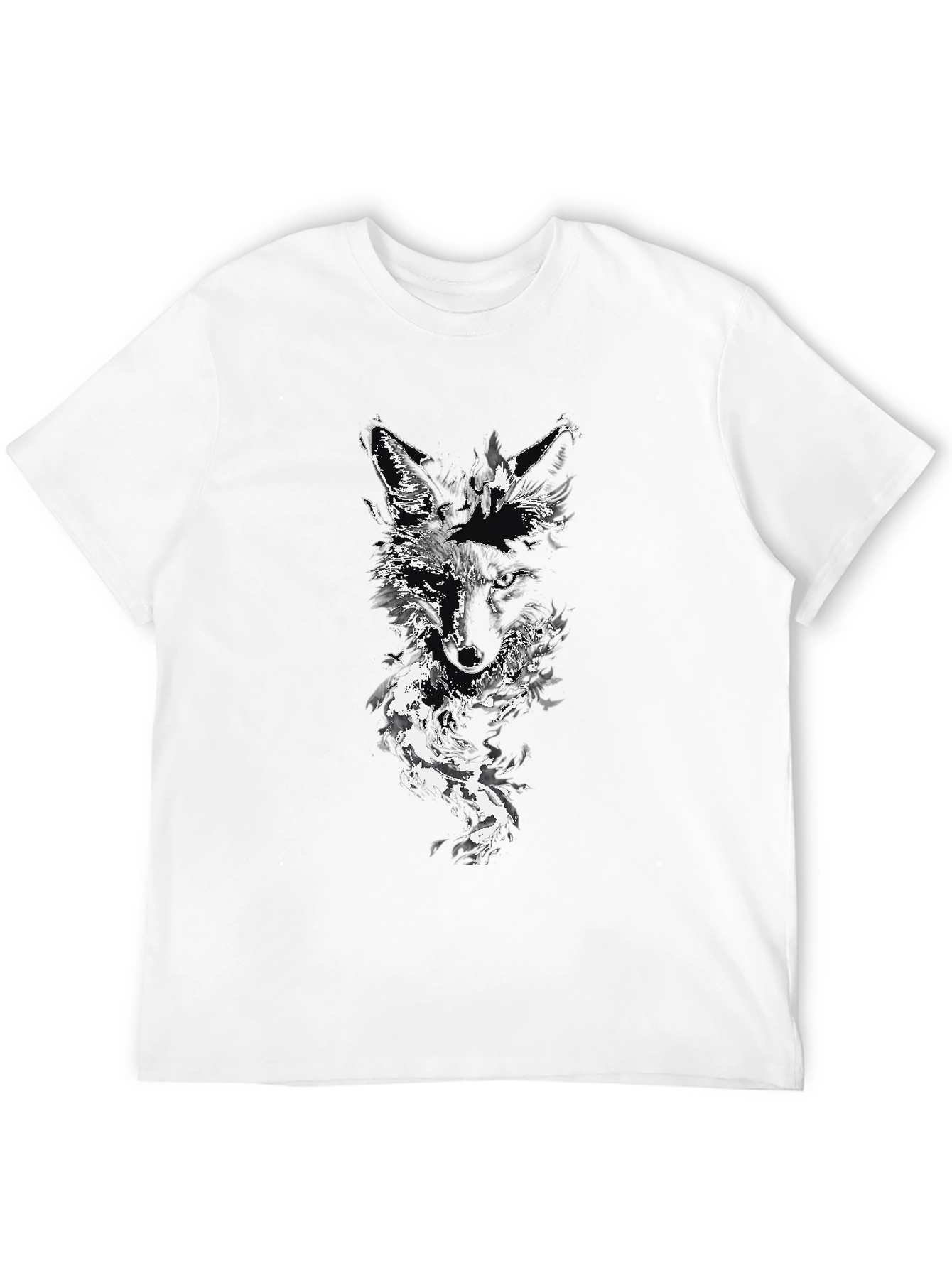 Black Black Wolf Graphic Tee - Stylish Men's Fashion view 12