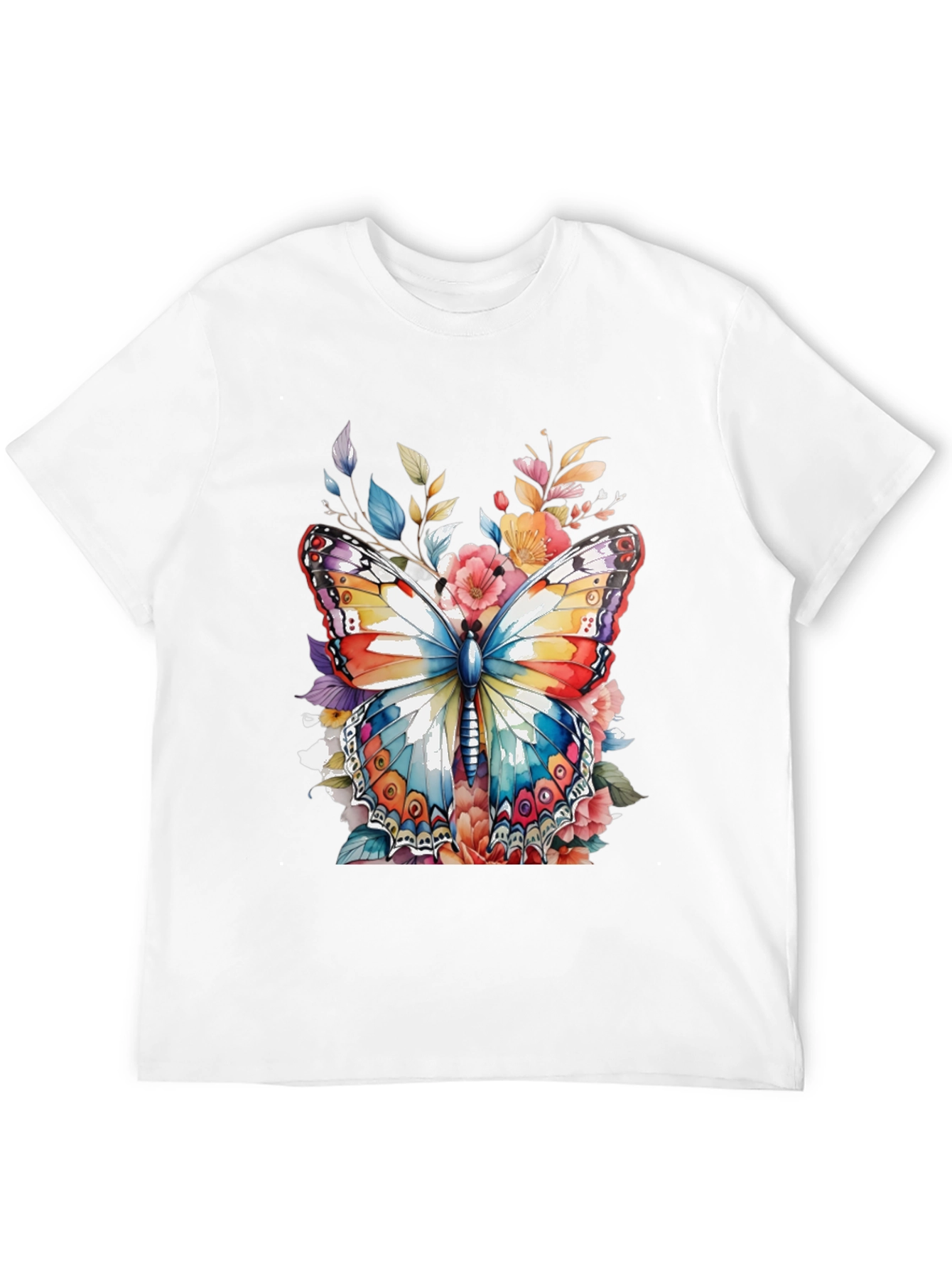 Black Butterfly Floral Graphic Tee view 12