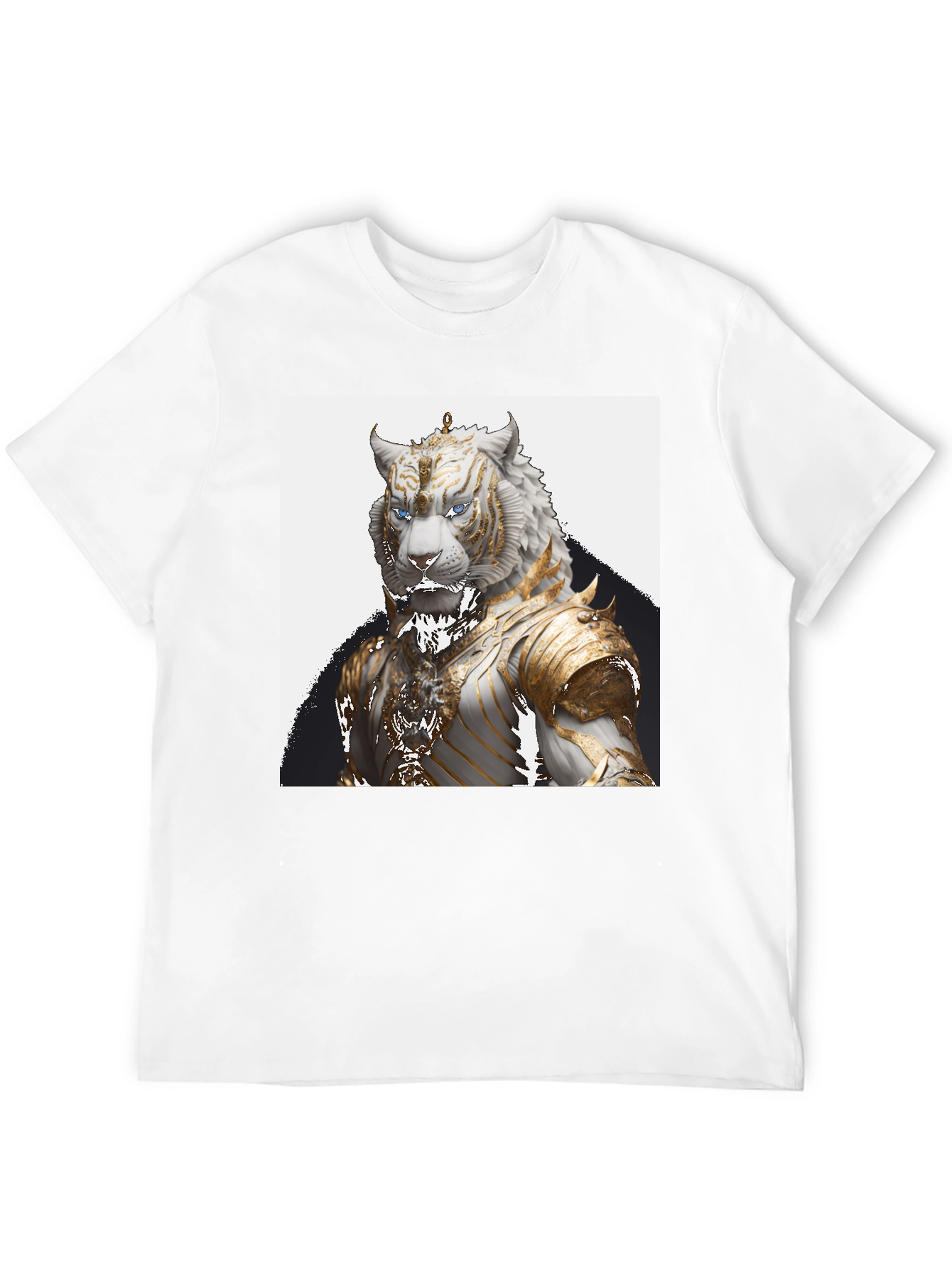 Black Tiger Warrior Graphic Tee - Premium Black Cotton T-Shirt view 12