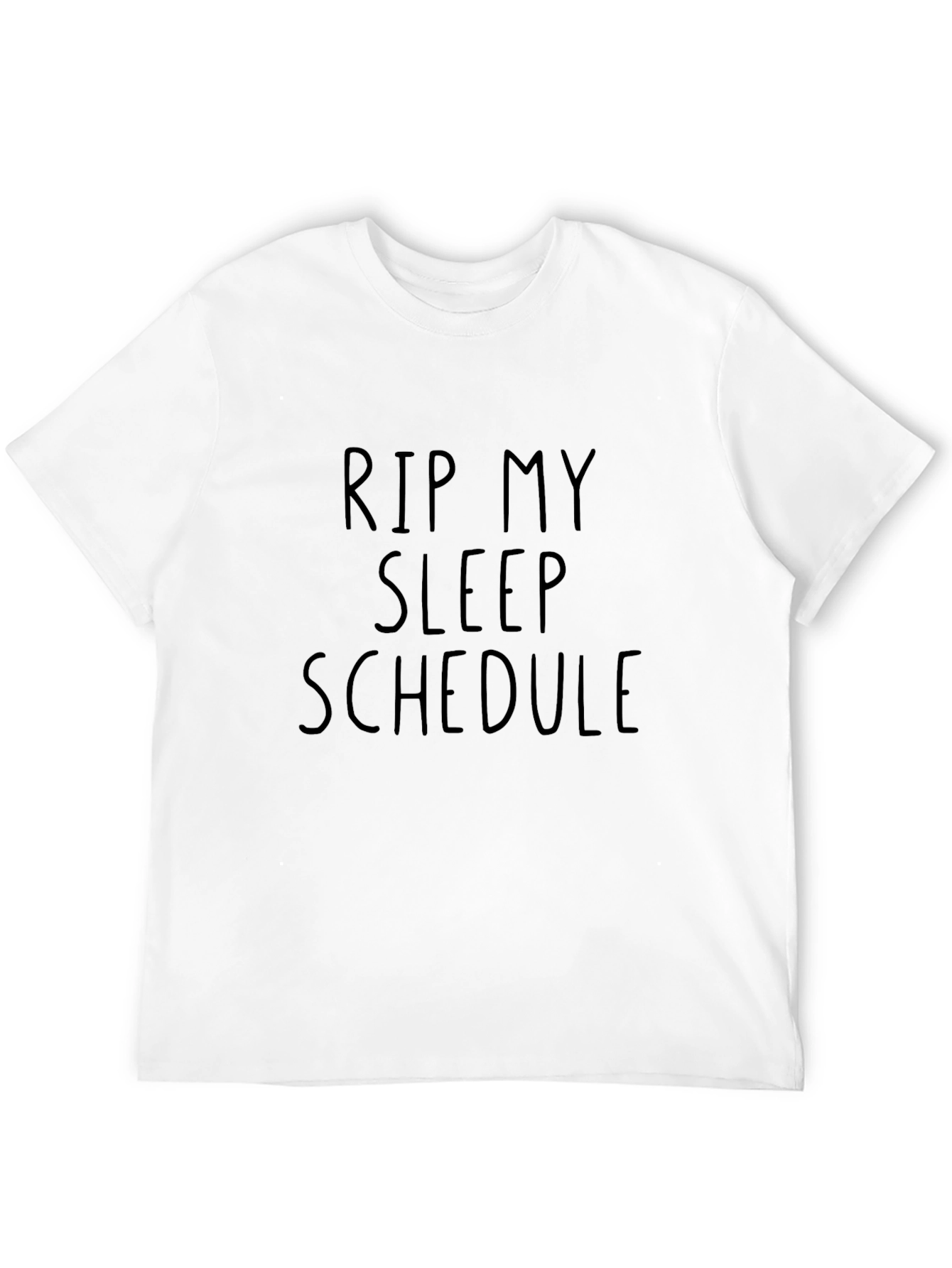 Black RIP My Sleep Schedule Black T-Shirt view 12