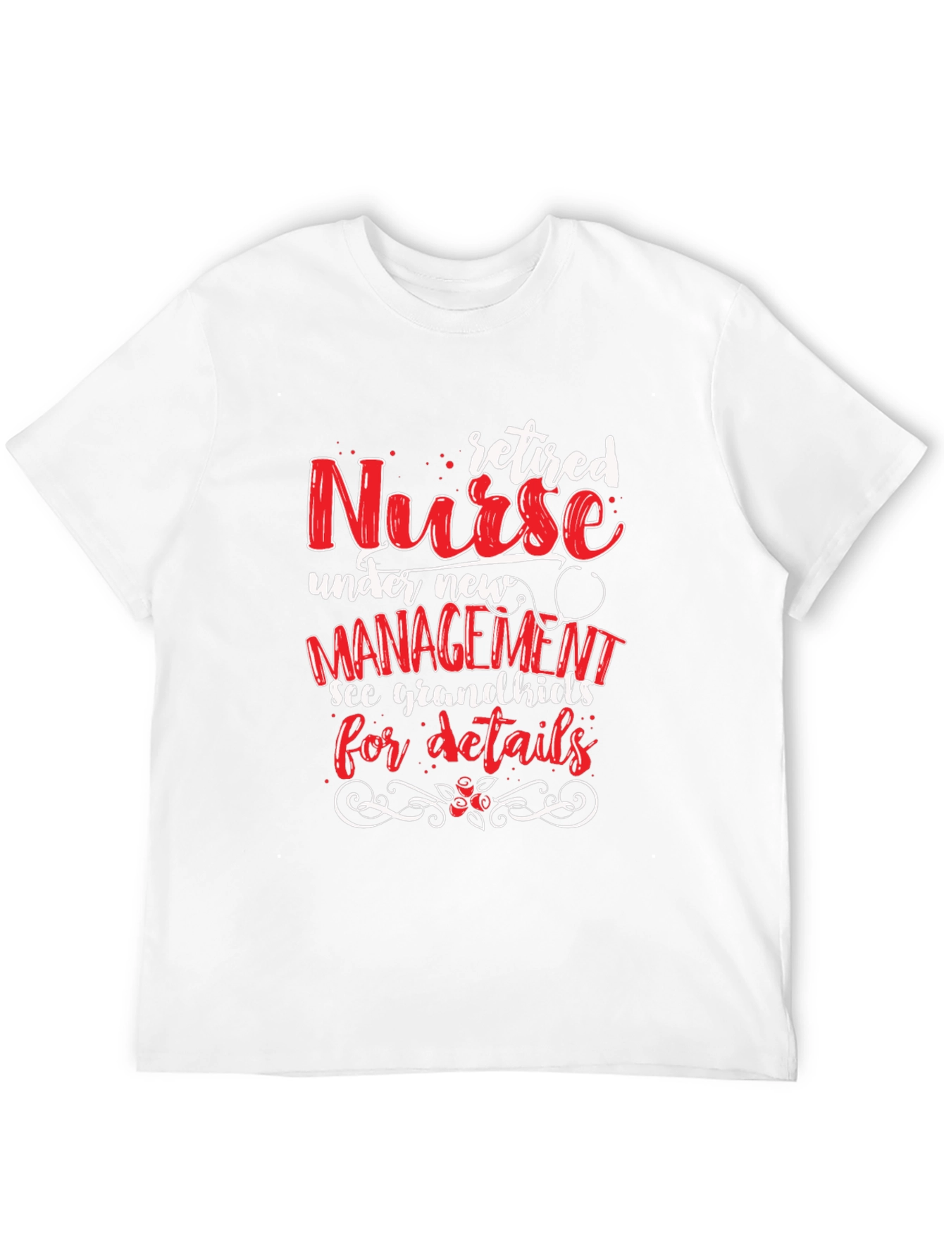 Black Retired Nurse T-Shirt: Grandkids Management view 12