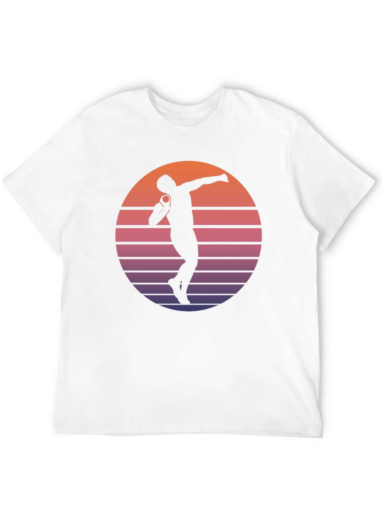 Black Retro Shot Put T-Shirt view 12