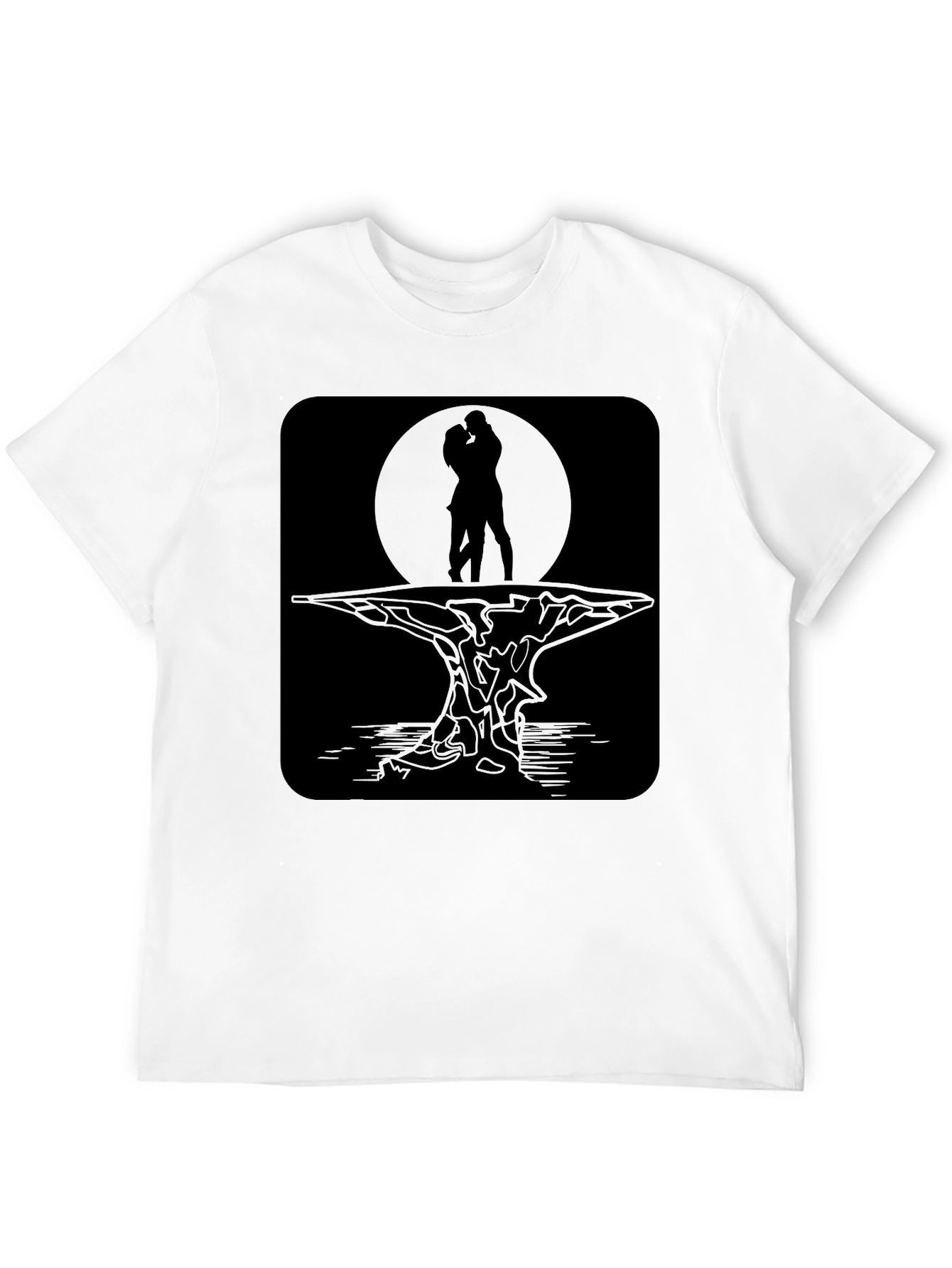 Black Romantic Silhouette Graphic Tee view 12