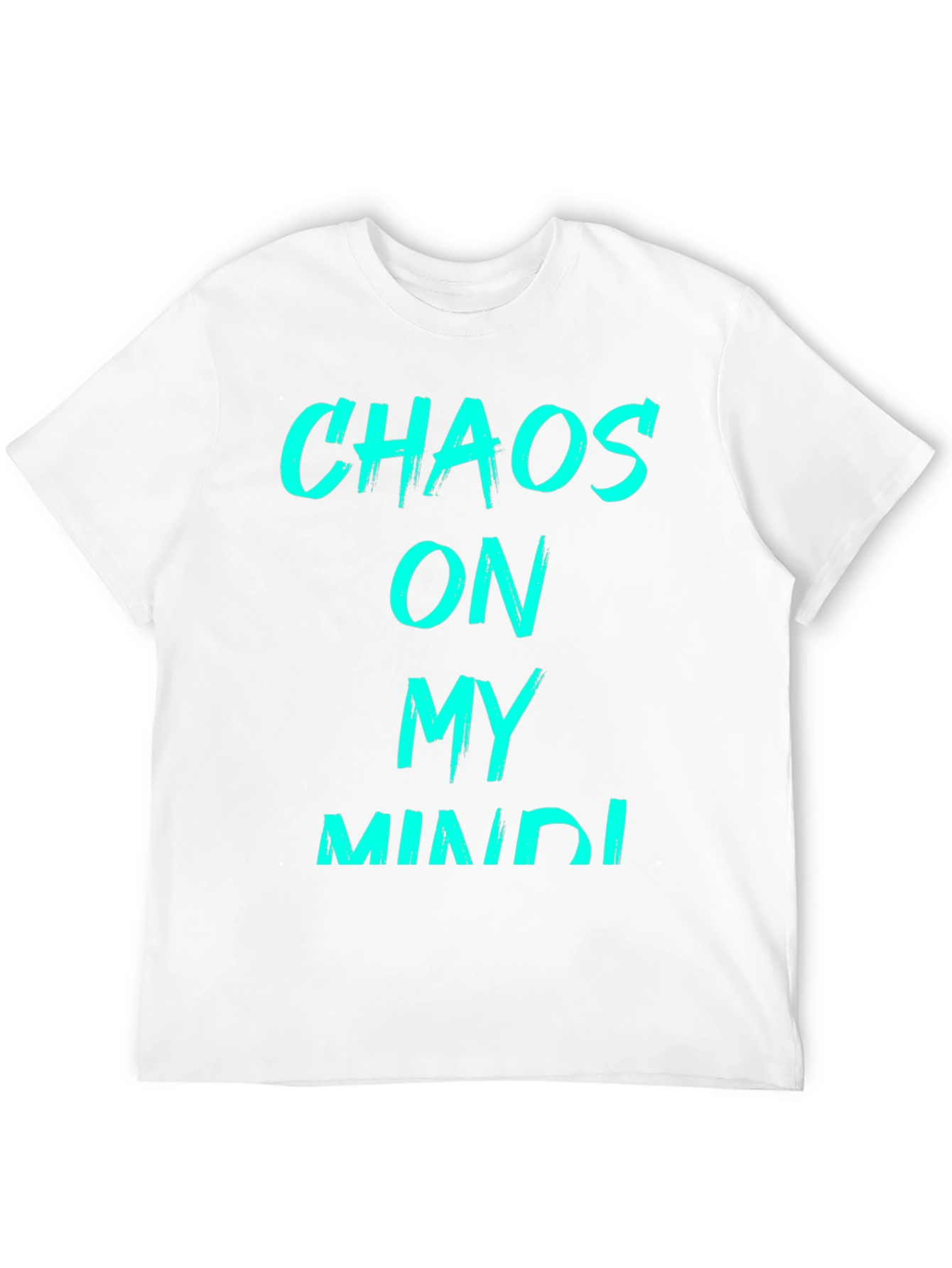 Black Chaos On My Mind Graphic Tee - Black Cotton T-Shirt view 12