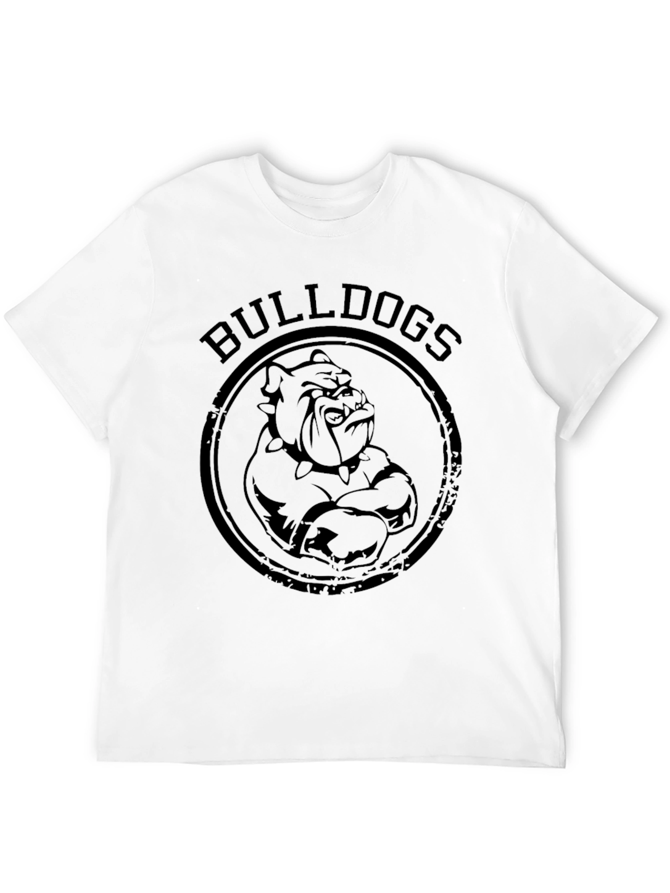 Black Bulldogs Graphic Print T-Shirt - Classic Design view 12
