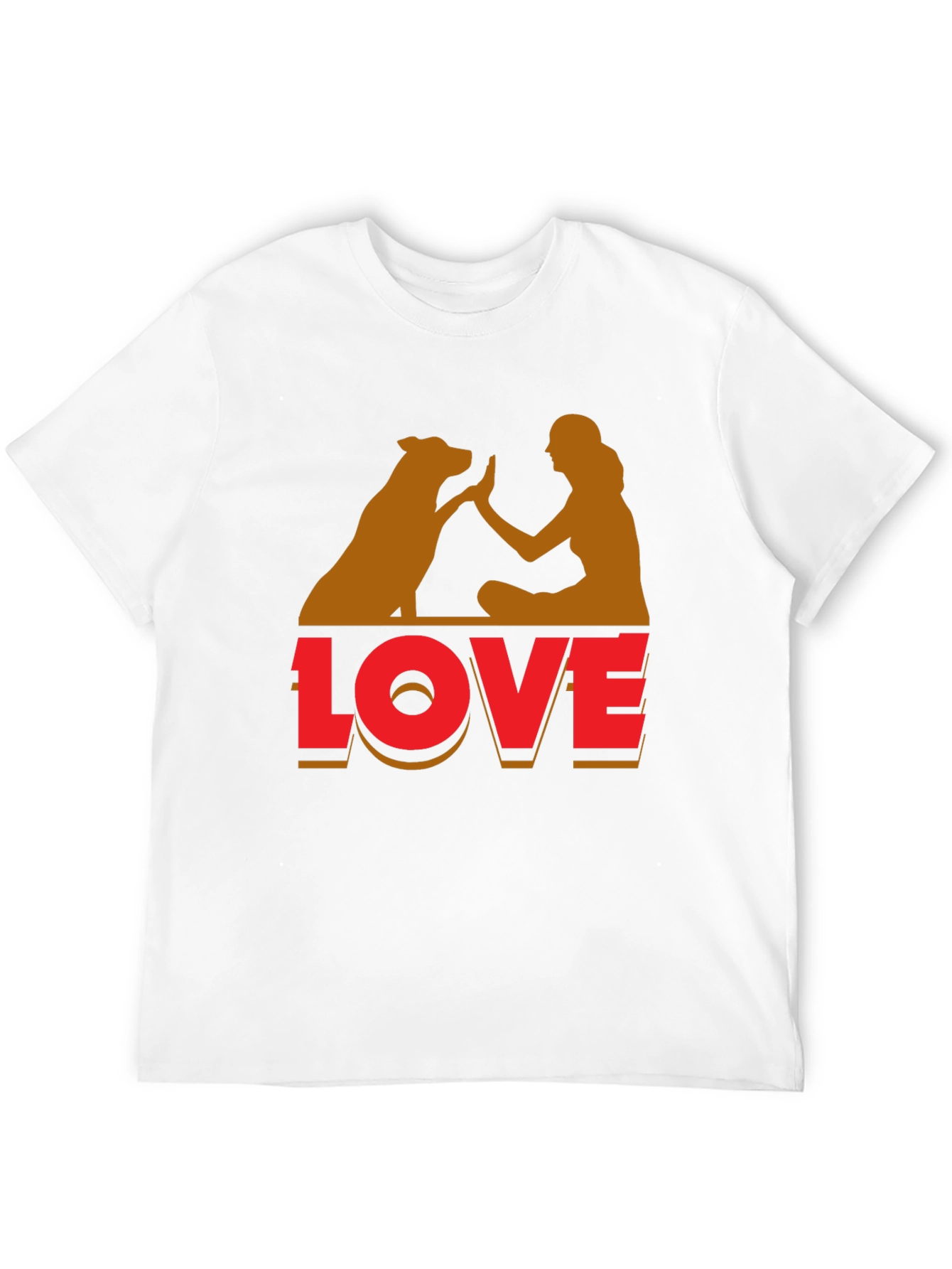 Black Dog Love T-Shirt - Unisex Casual Tee view 12