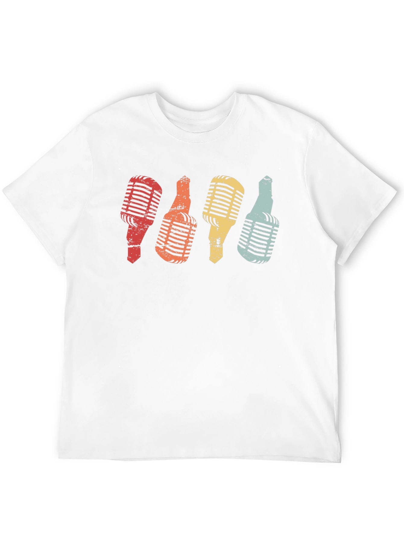 Black Retro Microphone Graphic Tee - Classic Vocalist Style view 12