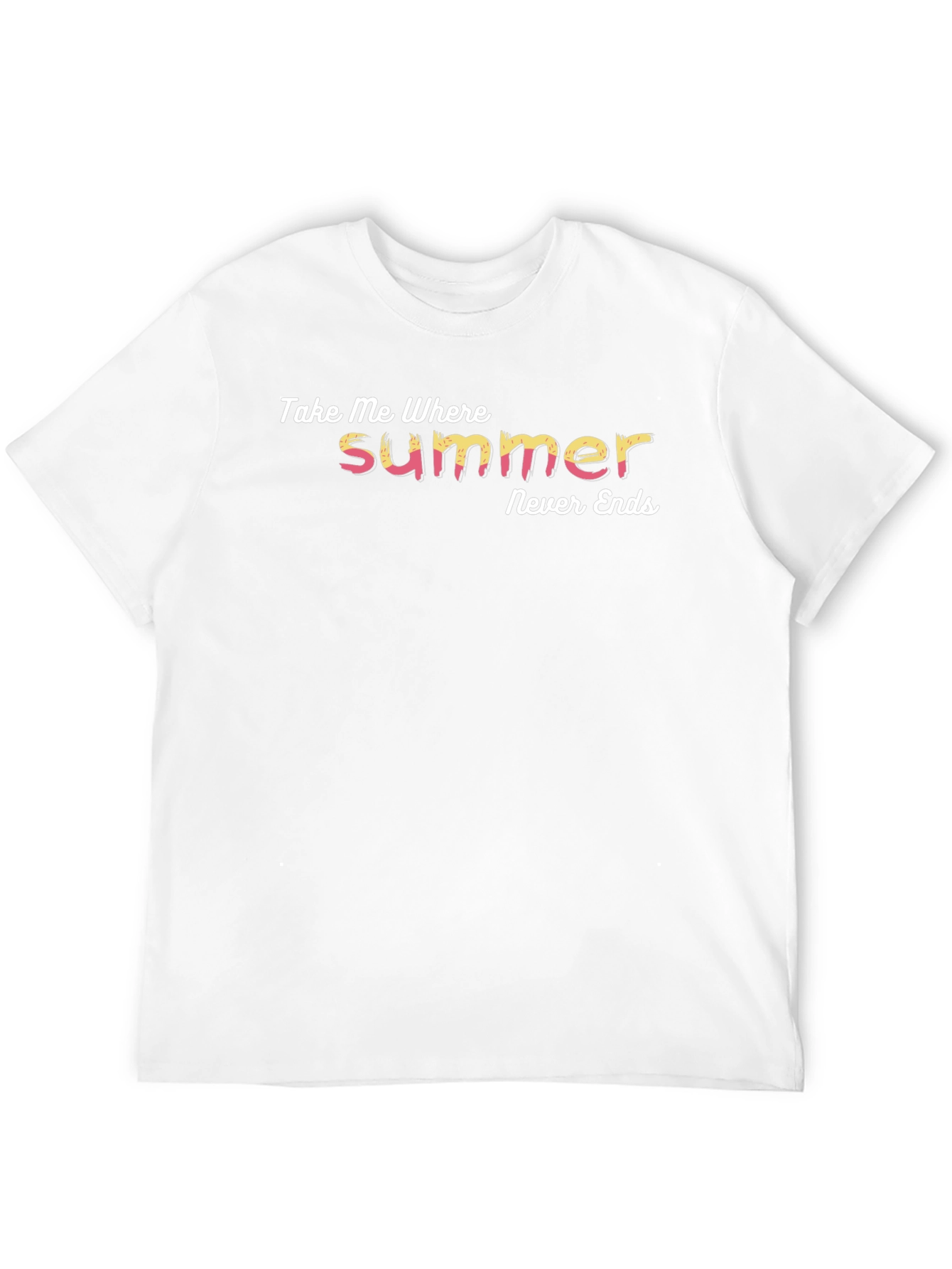 Black Take Me Where Summer Never Ends Black Graphic T-Shirt view 12