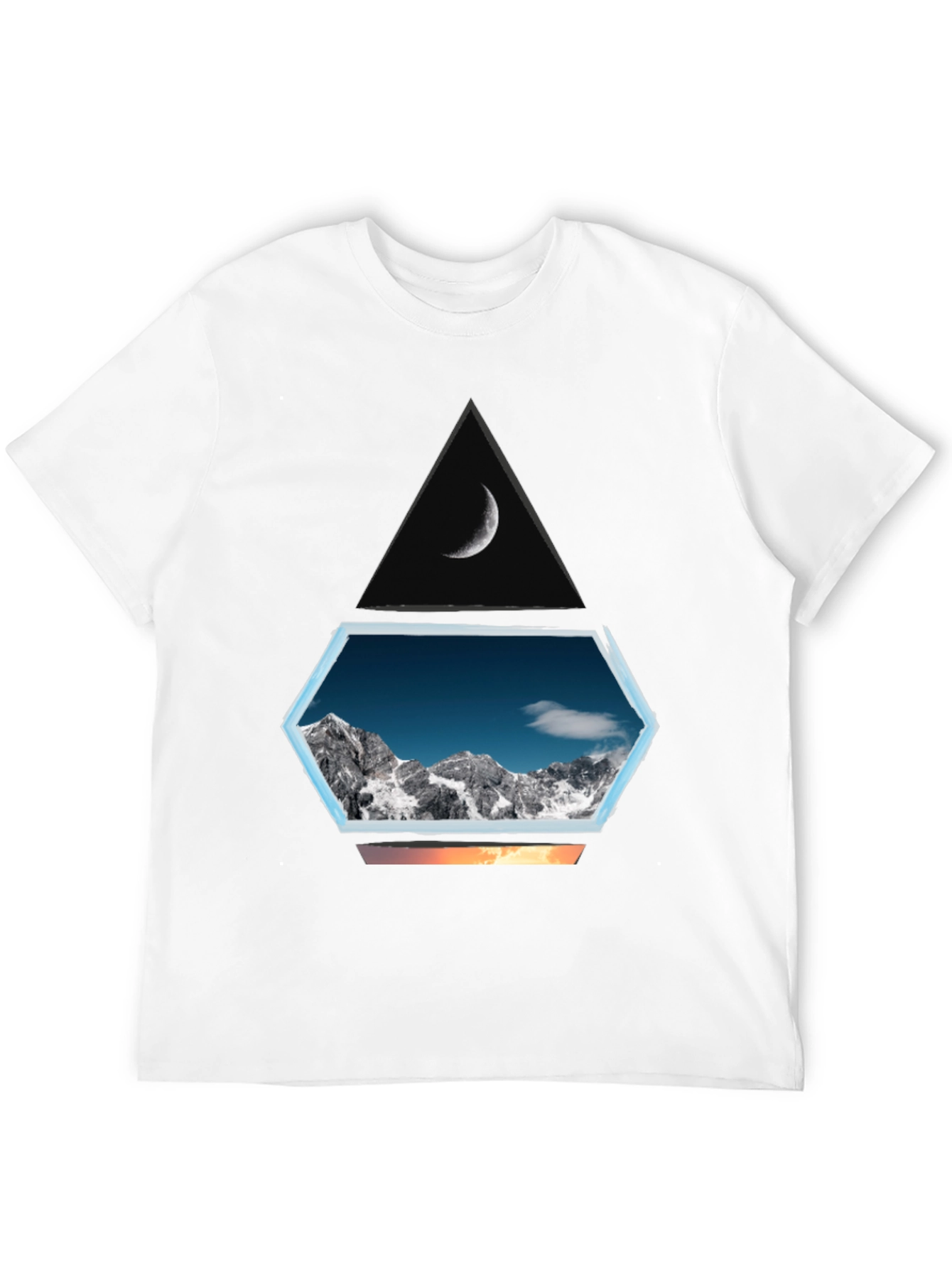 Black Mountainscape Graphic Tee - Black Cotton Blend view 12