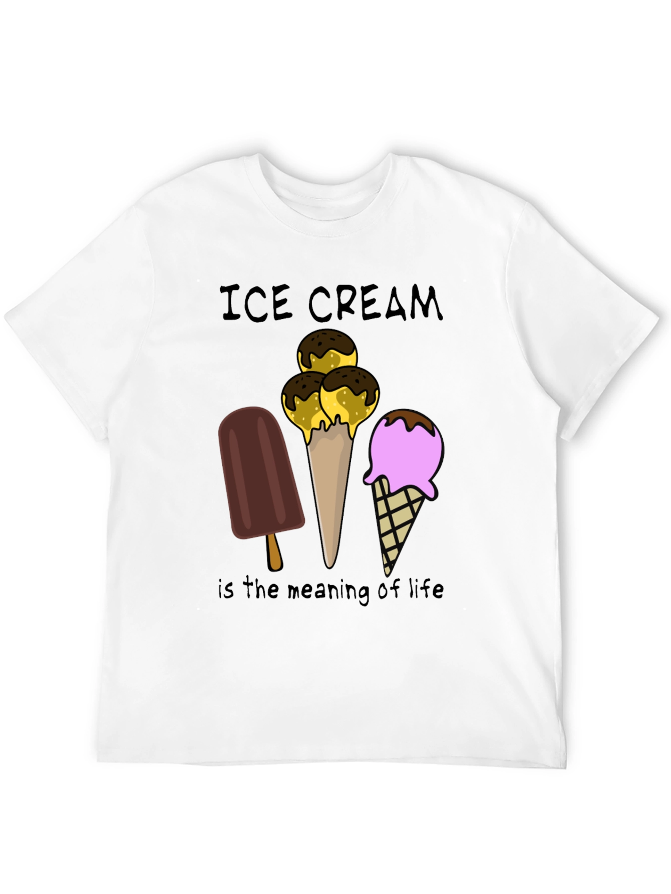 Black Ice Cream Meaning of Life T-Shirt view 12