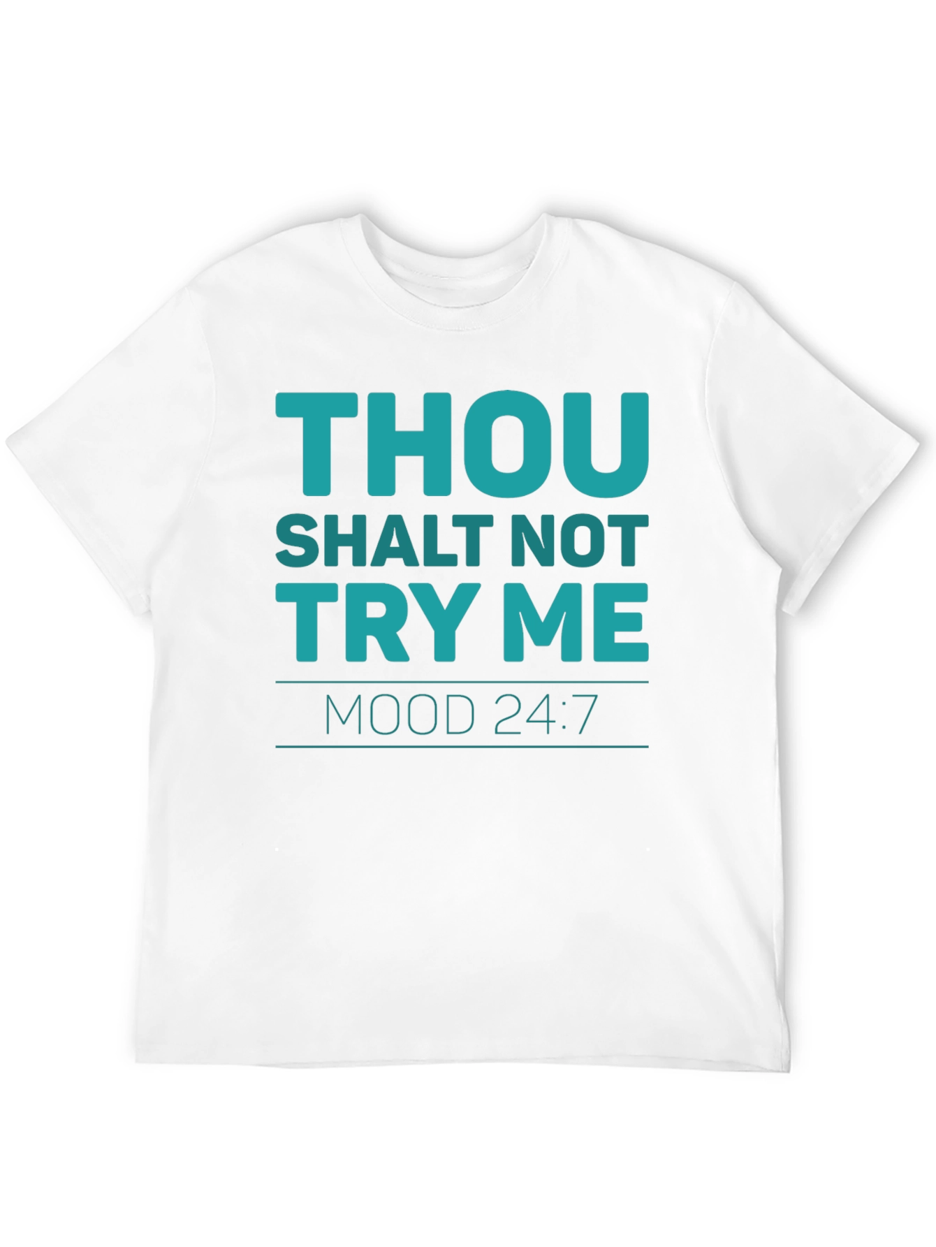 Black Thou Shalt Not Try Me T-Shirt - Unisex Casual Tee view 12