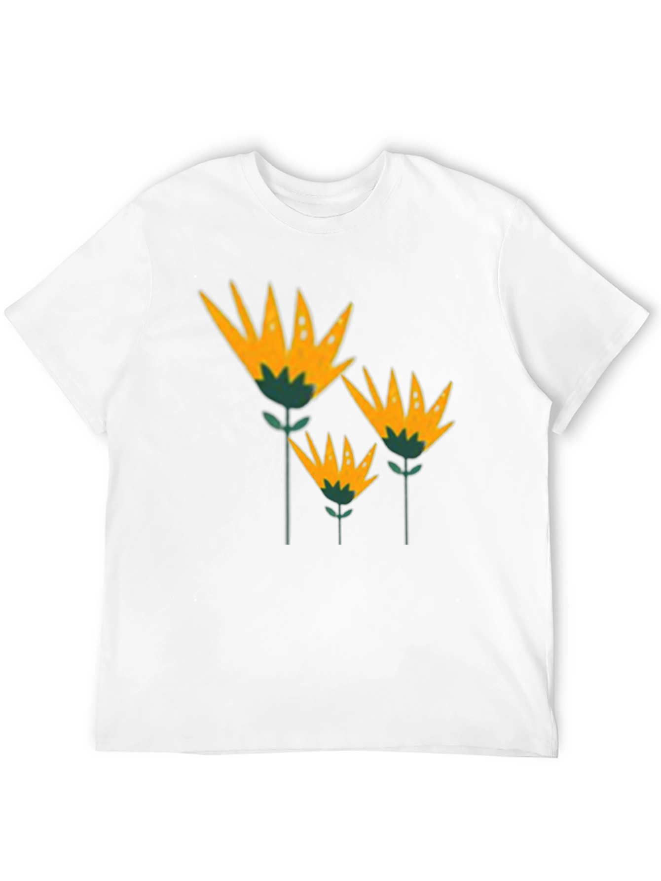 Black Floral T-Shirt - Stylish Botanical Design view 12