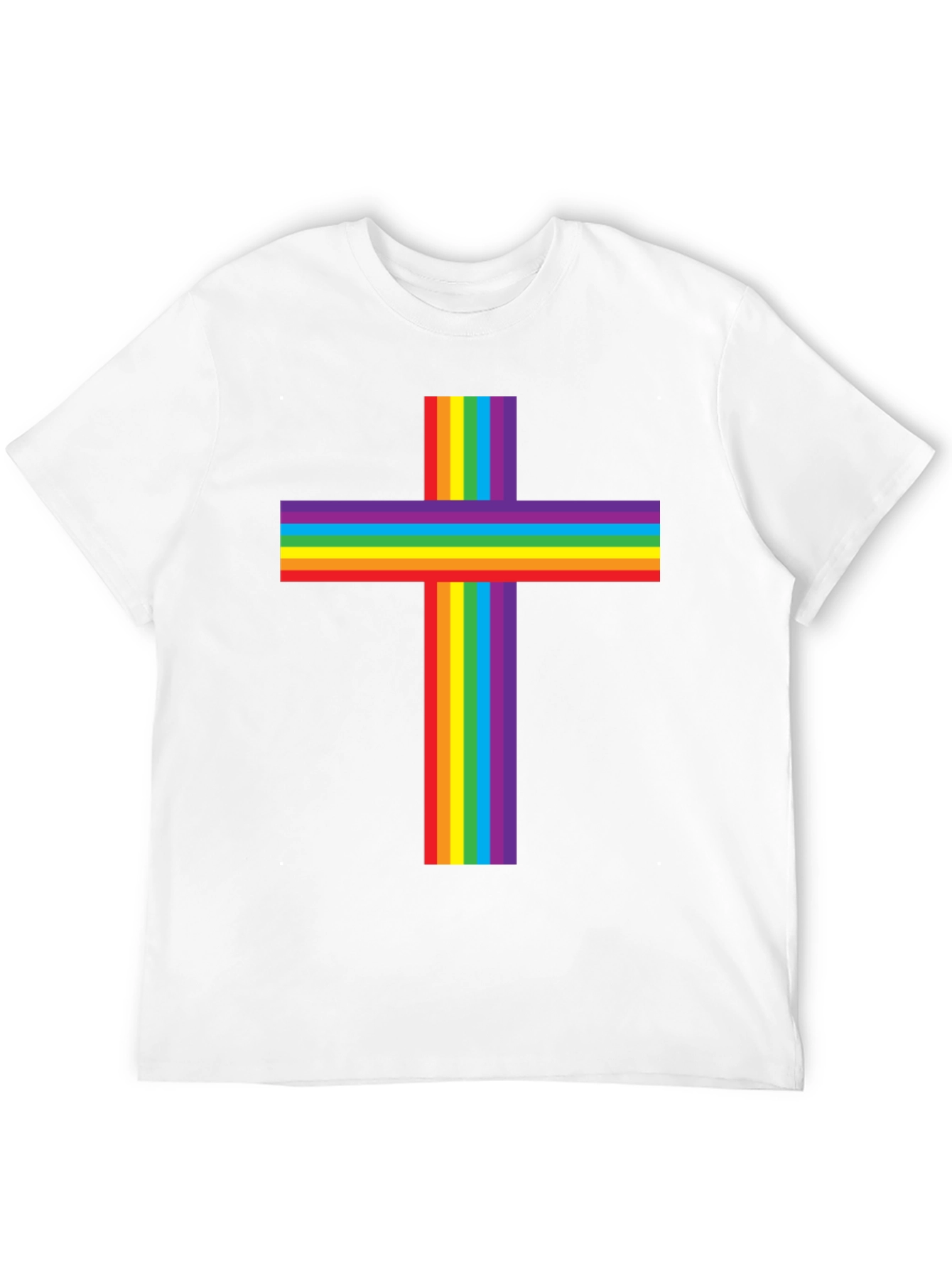 Black Rainbow Cross Graphic Tee - Pride & Faith view 12