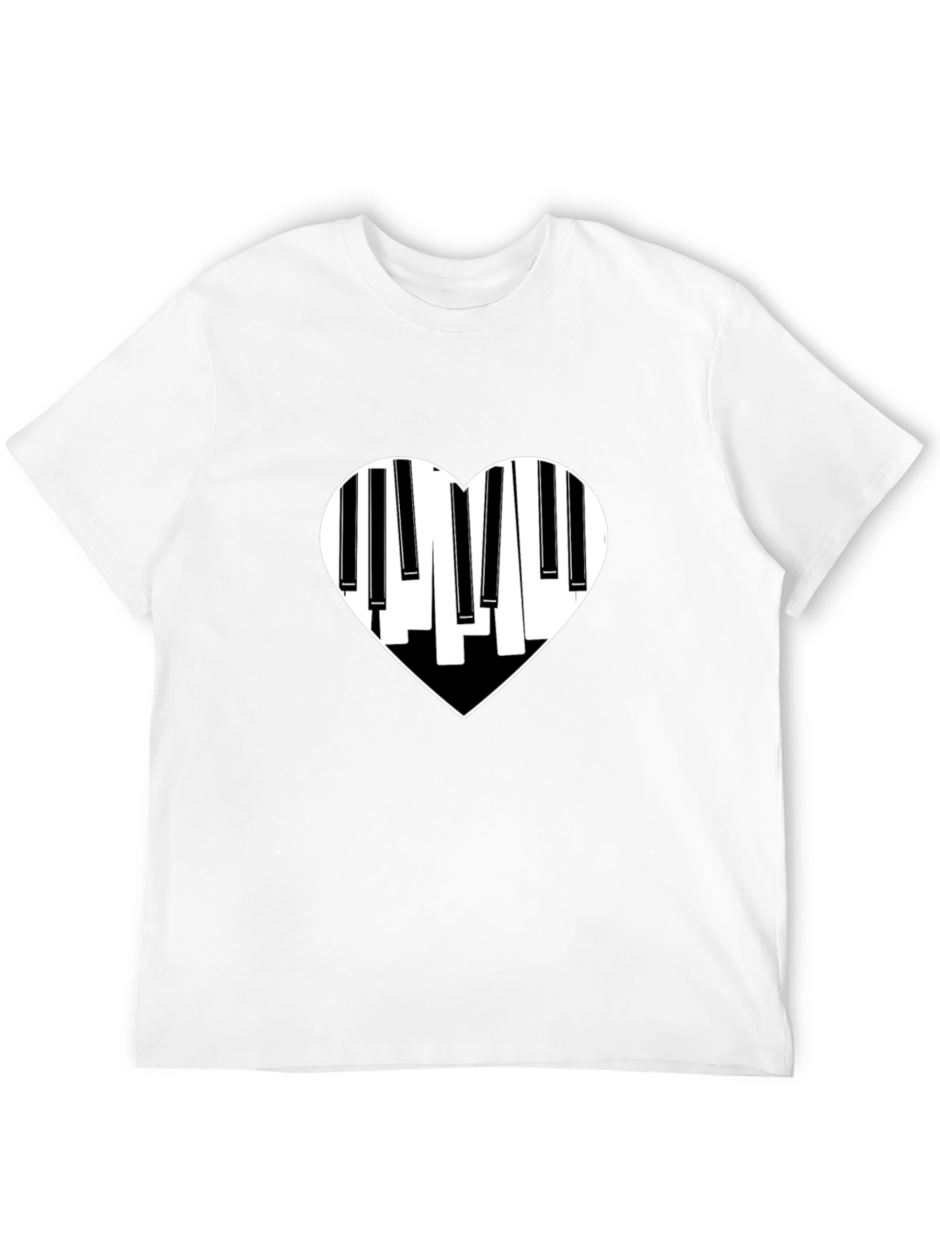 Black Piano Heart Graphic Tee - Black view 12