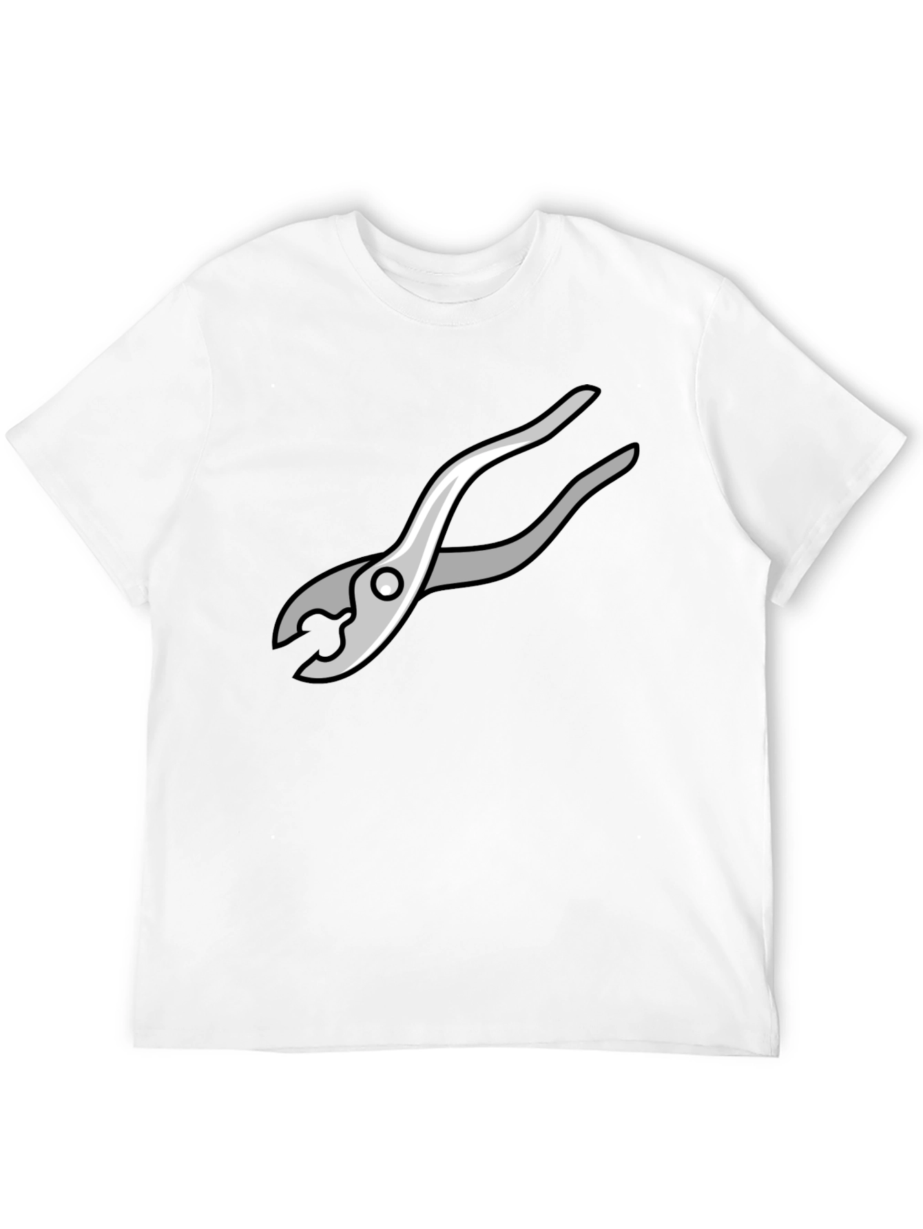 Black Novelty Pliers Graphic Black T-Shirt view 12