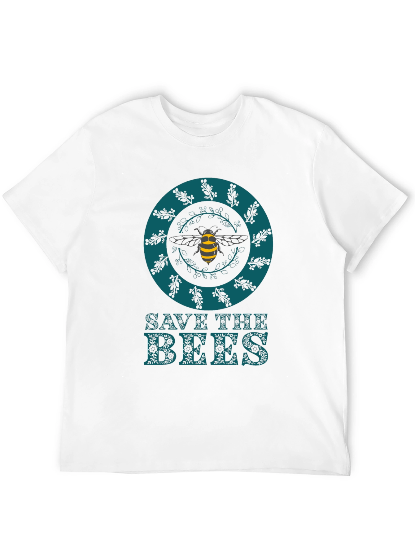 Black Save The Bees Graphic Tee - Black Cotton T-Shirt view 12