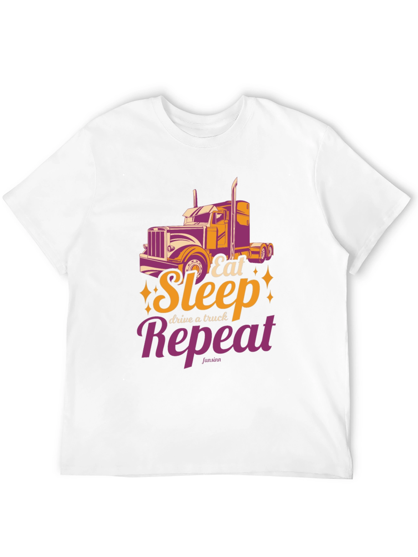 Black Trucker's T-Shirt: Eat Sleep Drive Repeat view 12