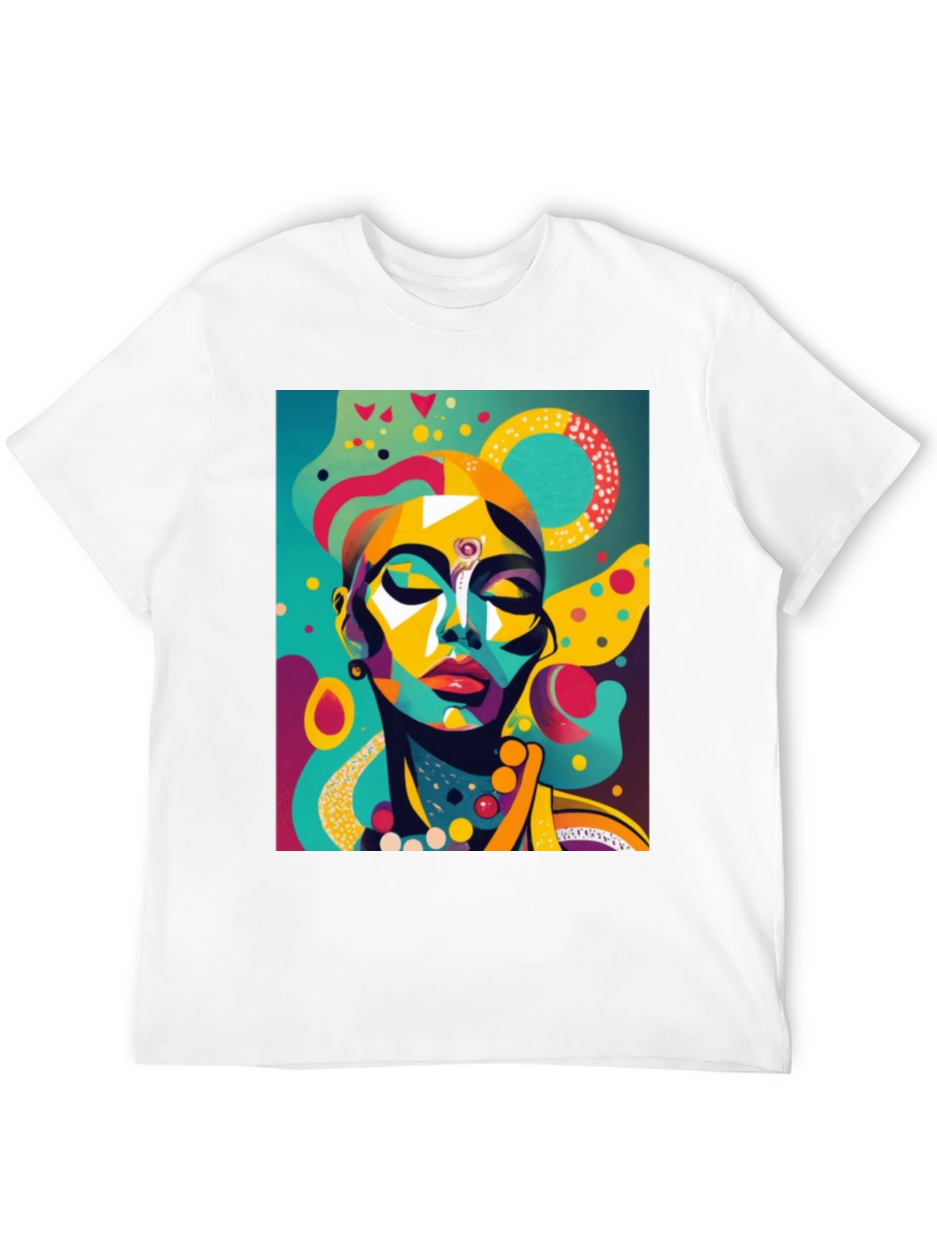 Black Abstract Art Print Tee - Modern Graphic T-Shirt view 12