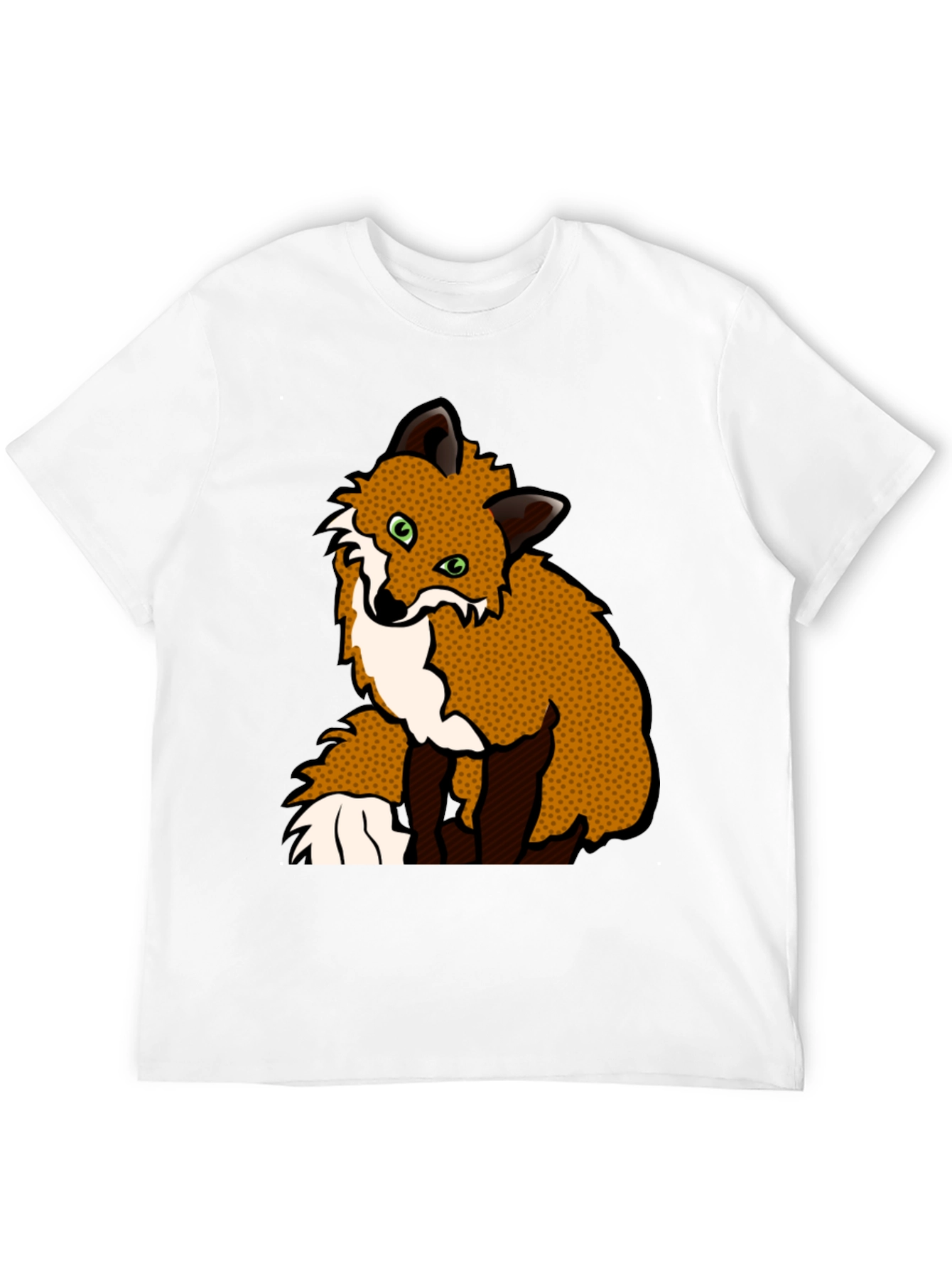 Black Fox Graphic T-Shirt - Black Cotton Tee view 12