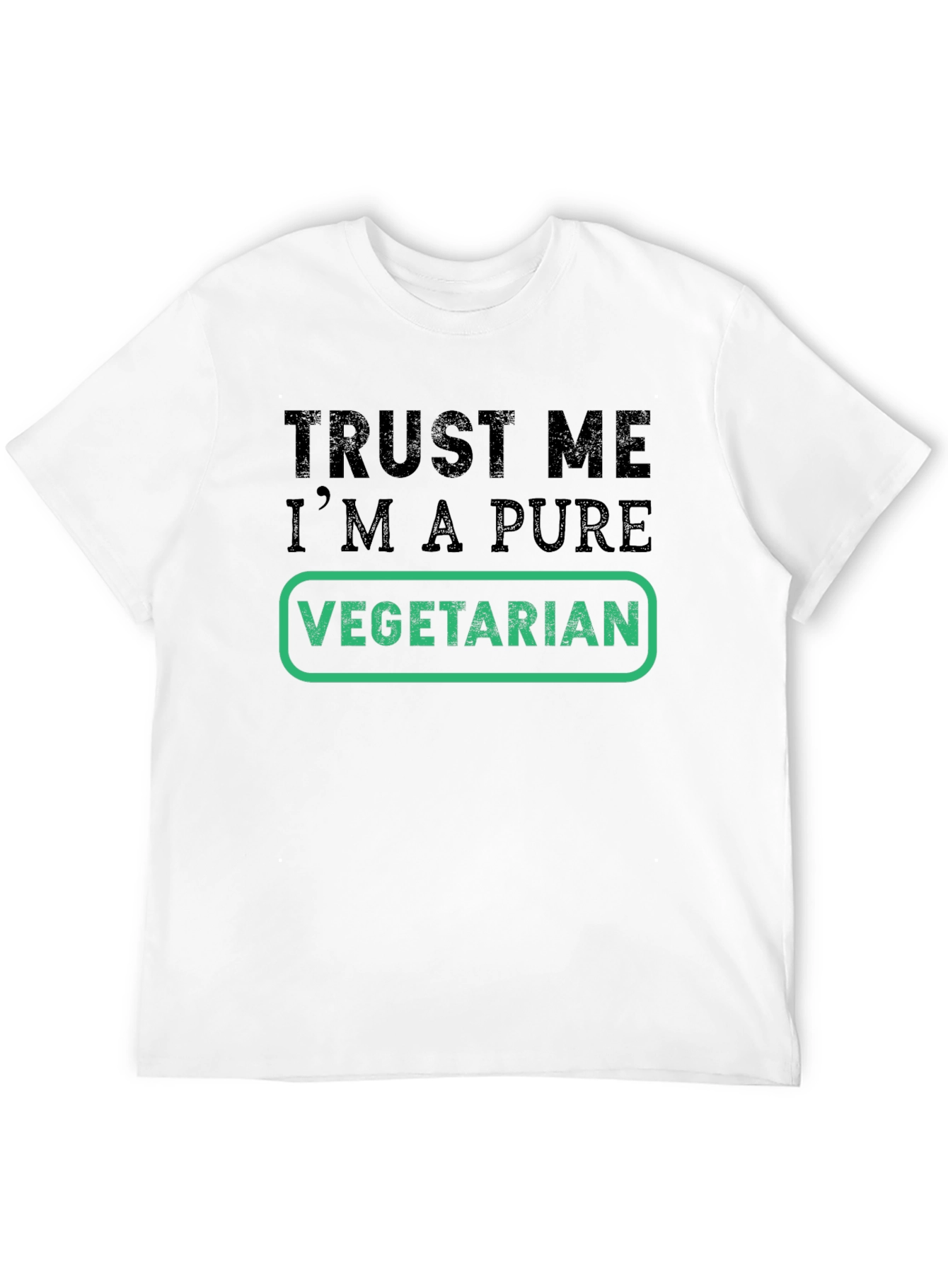 Black Trust Me I'm a Pure Vegetarian T-Shirt view 12