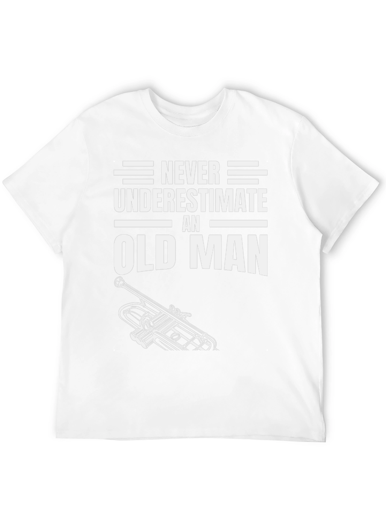 Black Never Underestimate an Old Man Trumpet T-Shirt view 12