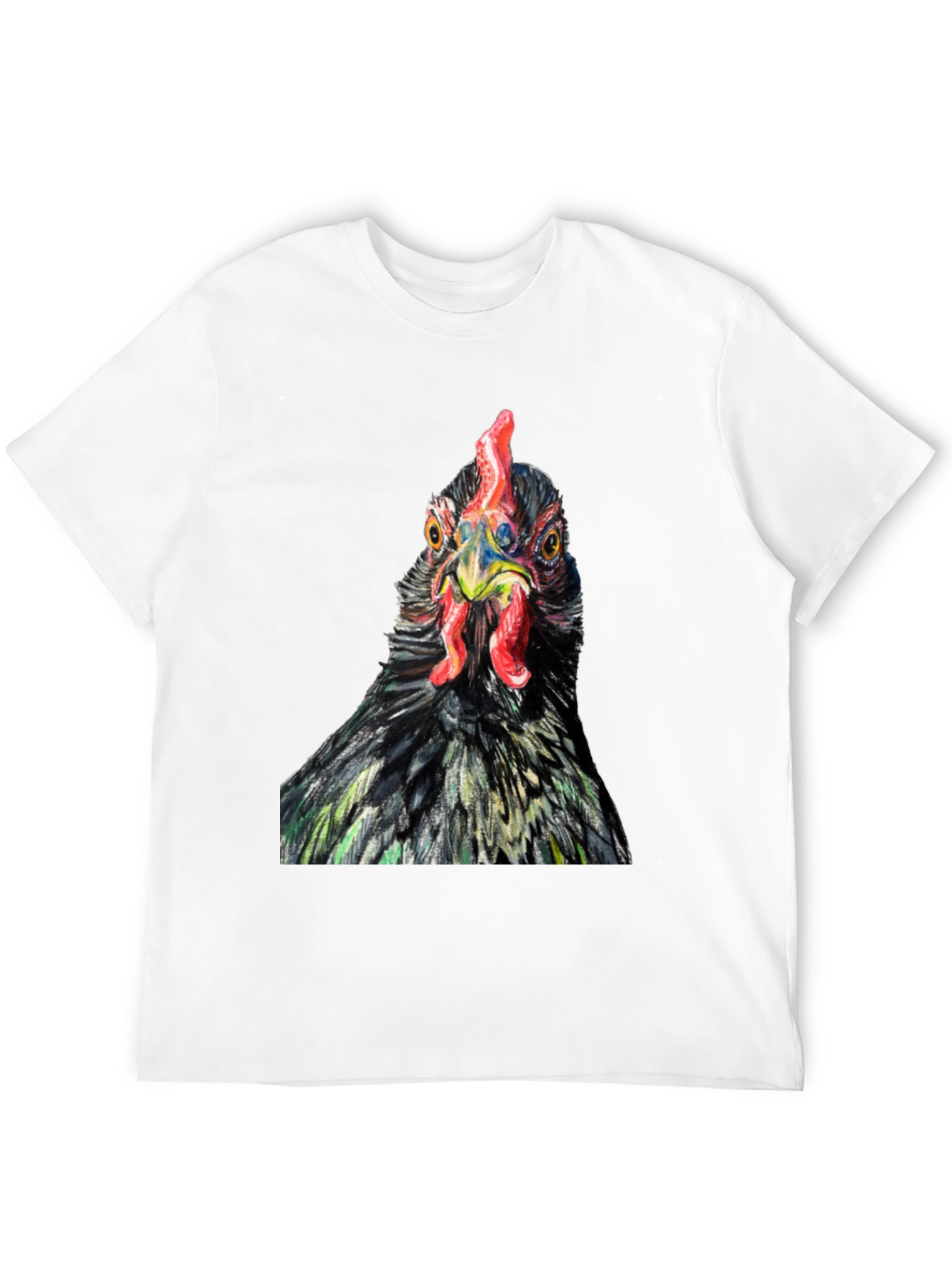 Black Chicken T-Shirt - Quirky Farm Animal Tee view 12
