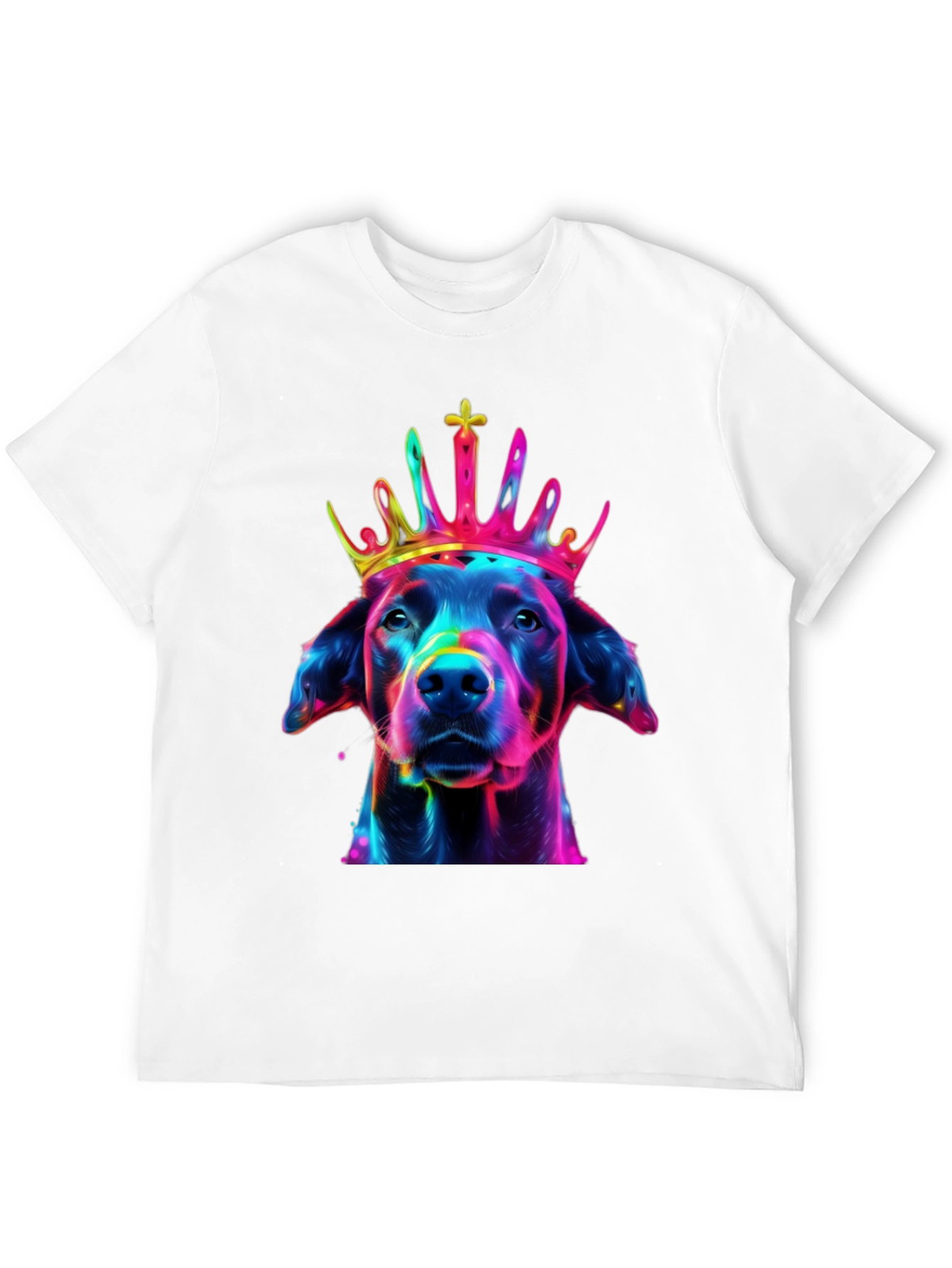 Black Dog King T-Shirt - Vivid Graphic Print view 12