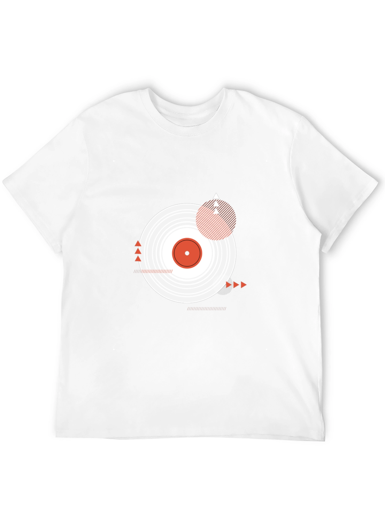 Black Vinyl Record Graphic Tee - Modern Black T-Shirt view 12