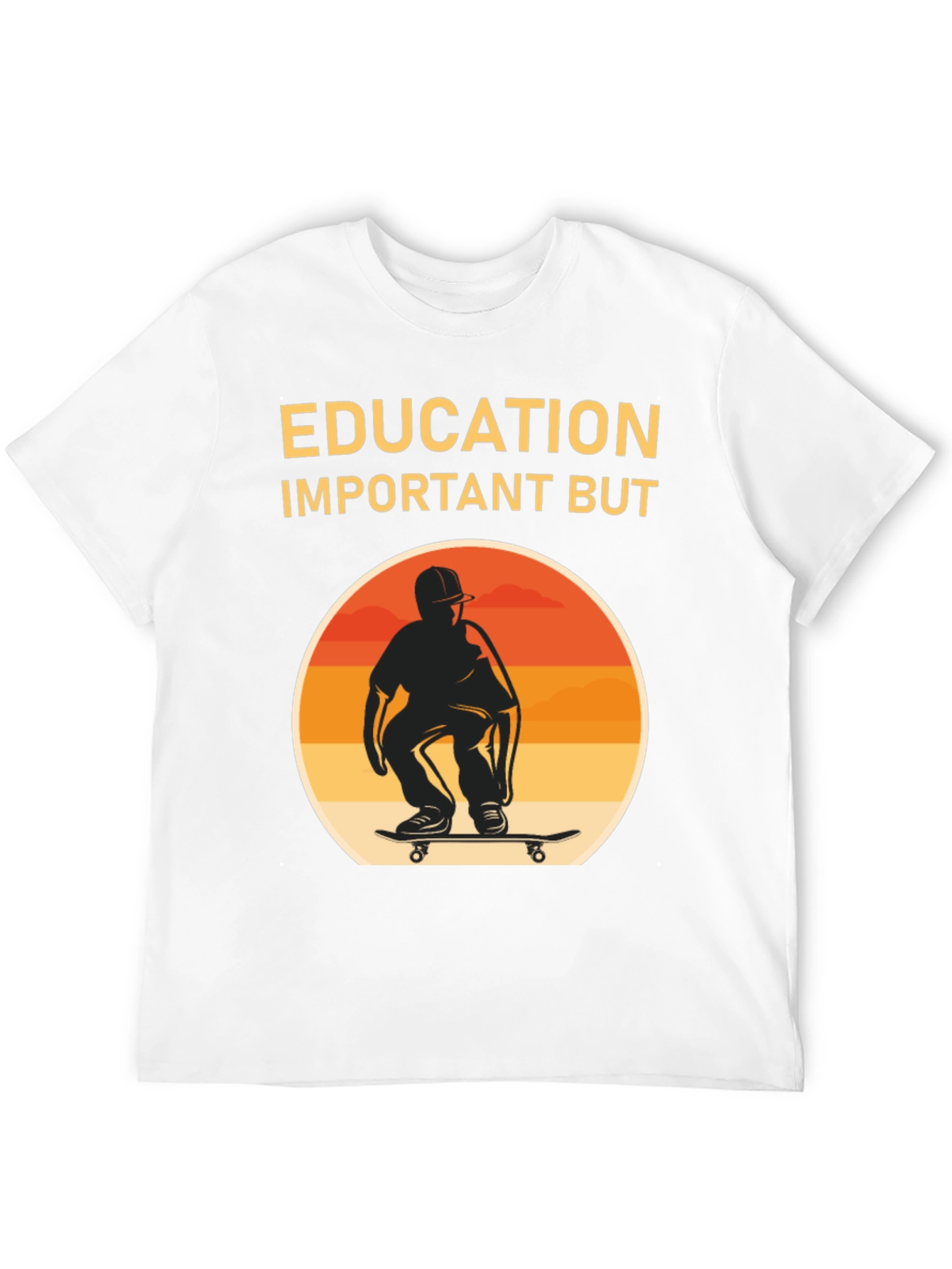 Black Education Important Skateboarder Graphic Tee view 12