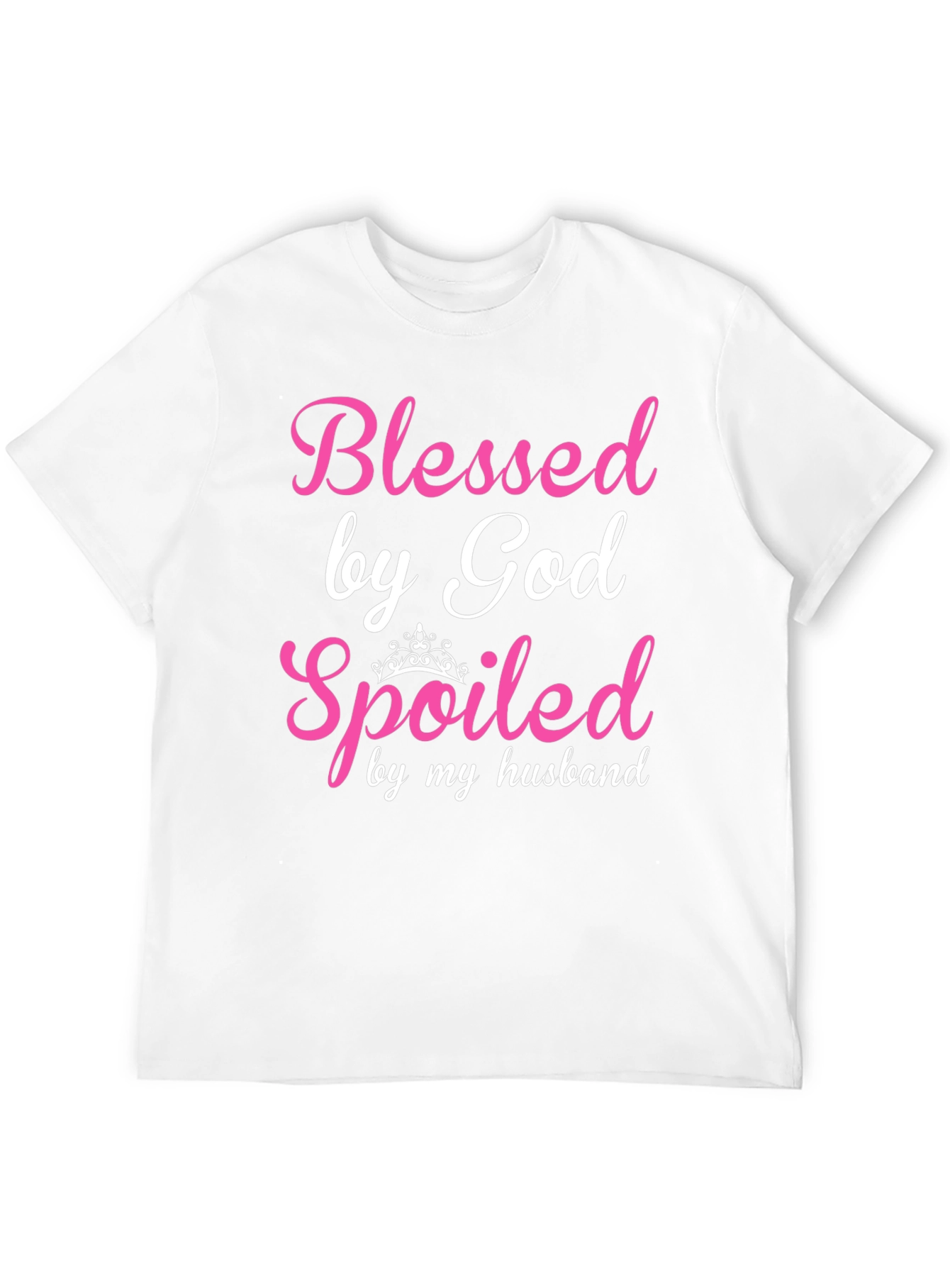 Black Blessed by God Spoiled by Husband T-Shirt view 12