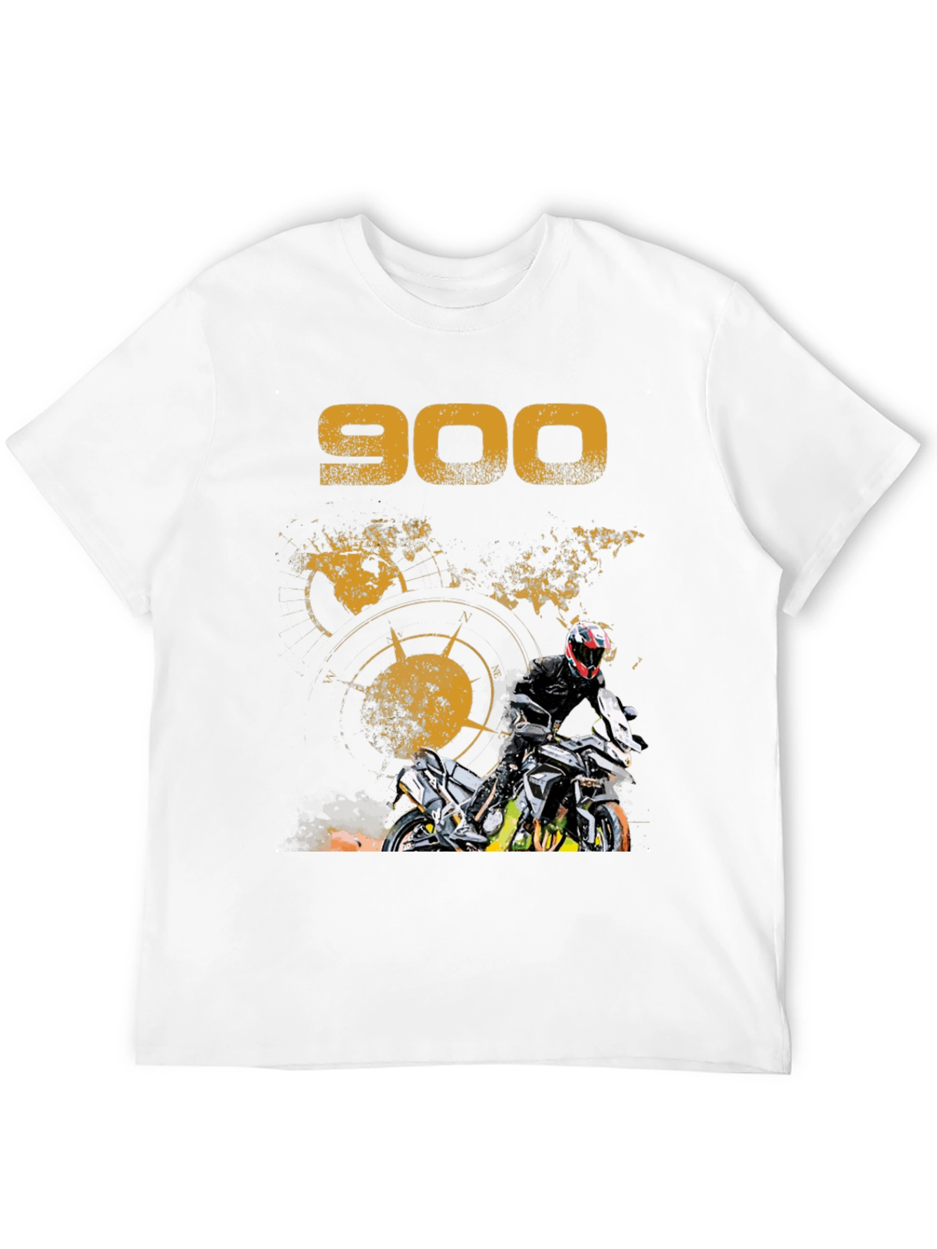 Black 900 Motorcycle Graphic T-Shirt view 12