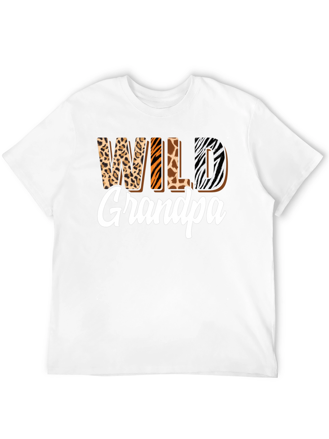 Black Wild Grandpa Animal Print T-Shirt view 12