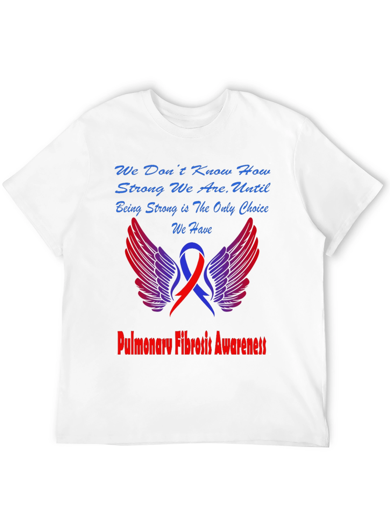 Black Pulmonary Fibrosis Awareness T-Shirt view 12