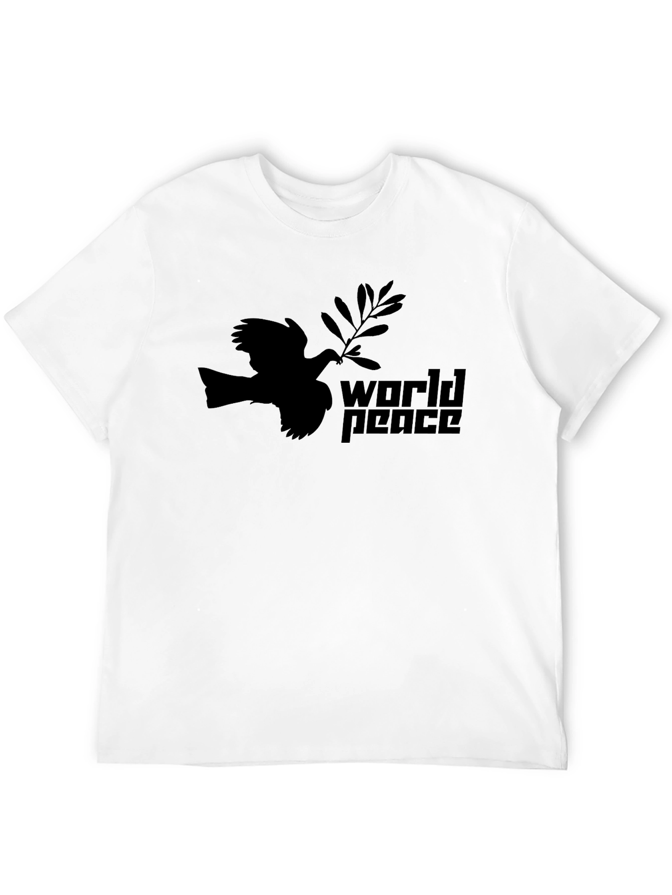 Black World Peace Dove Graphic Tee - Black view 12