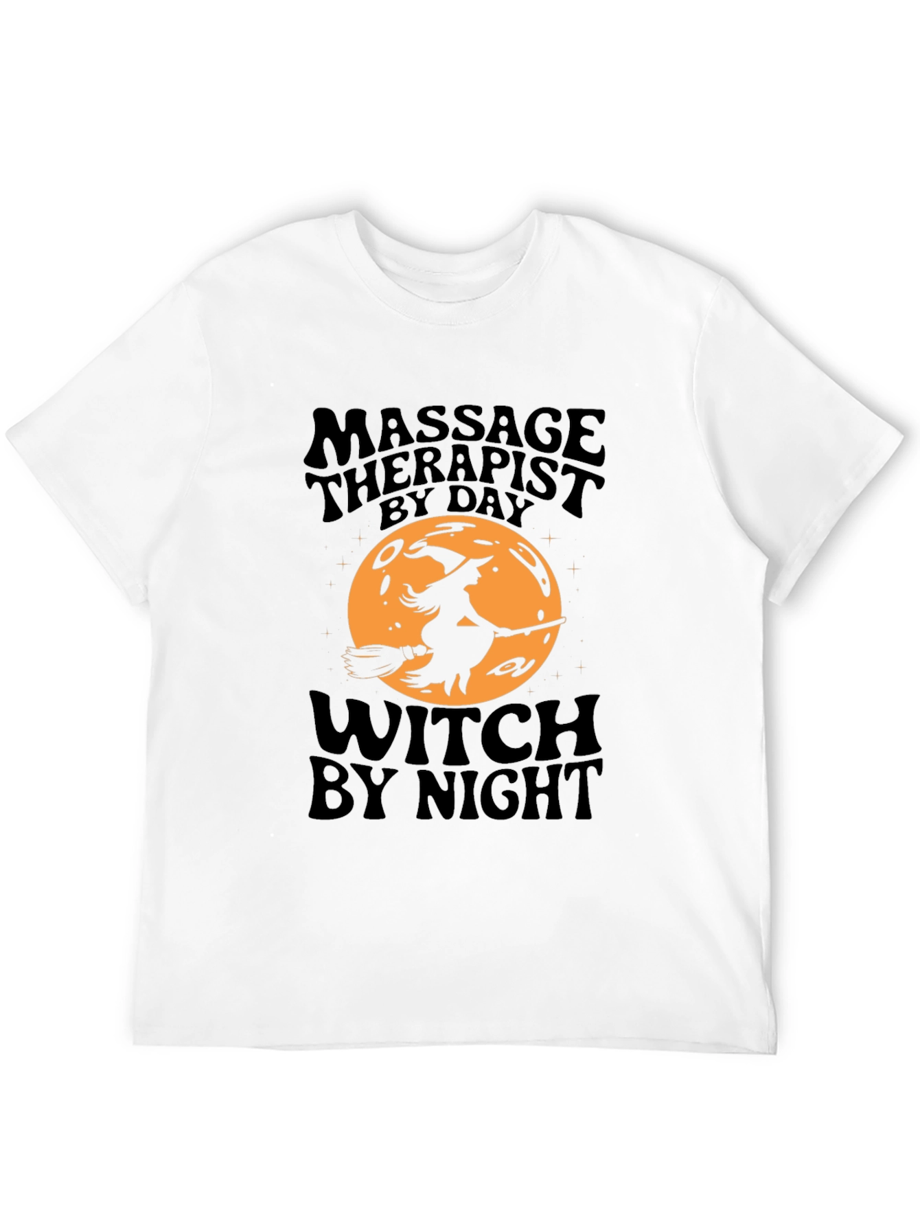 Black Massage Therapist Witch T-Shirt - Halloween Edition view 12