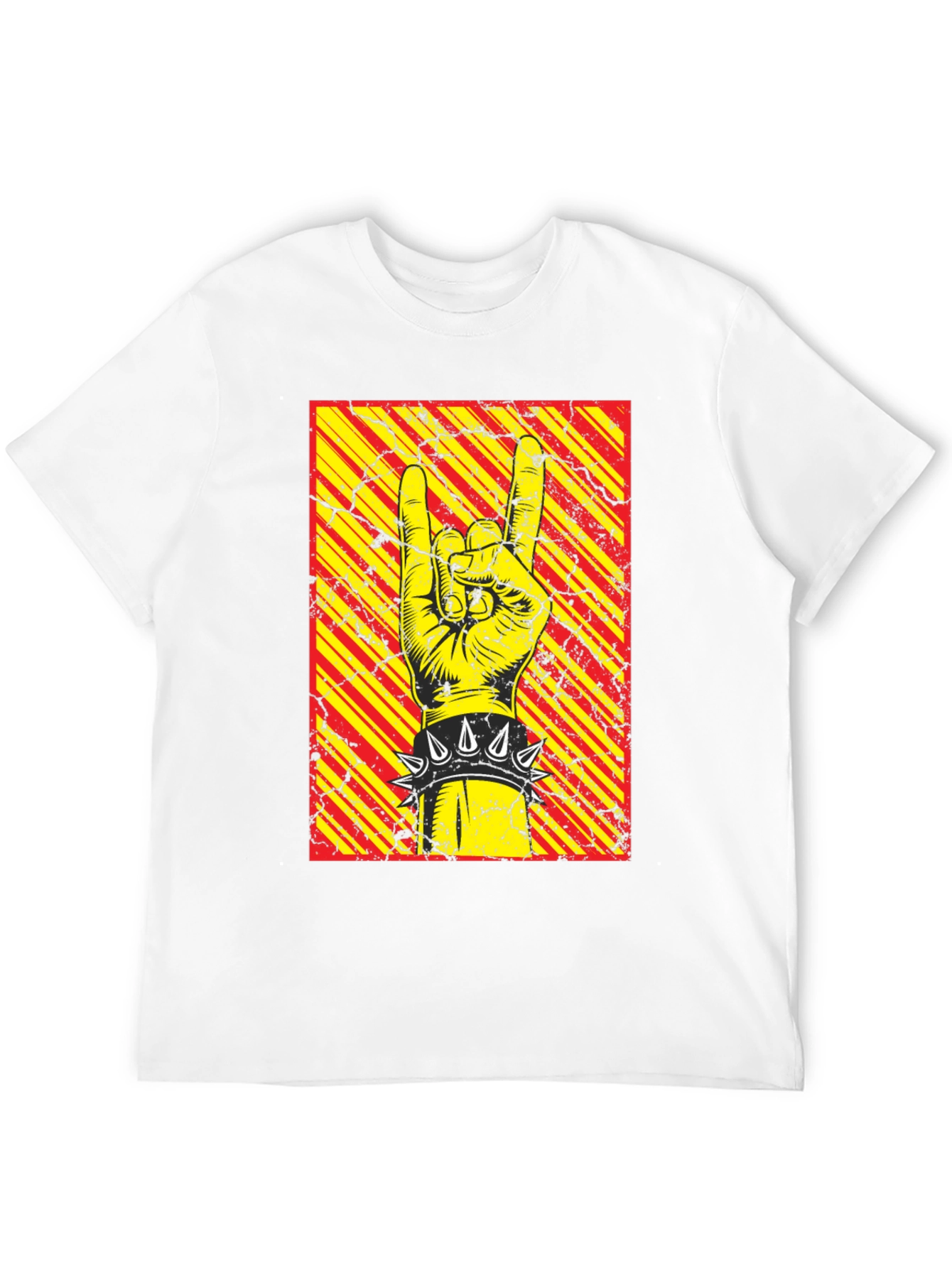 Rock On Graphic Tee - Black Cotton T-Shirt - 12