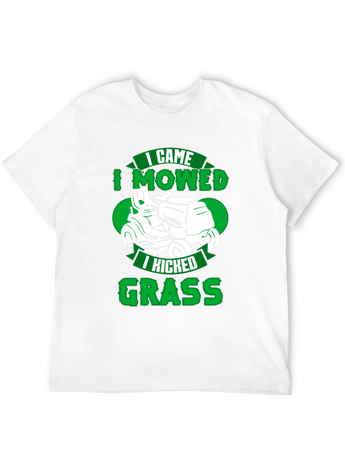 Black Funny Lawn Mowing T-Shirt - I Came, I Mowed, I Kicked Grass view 12