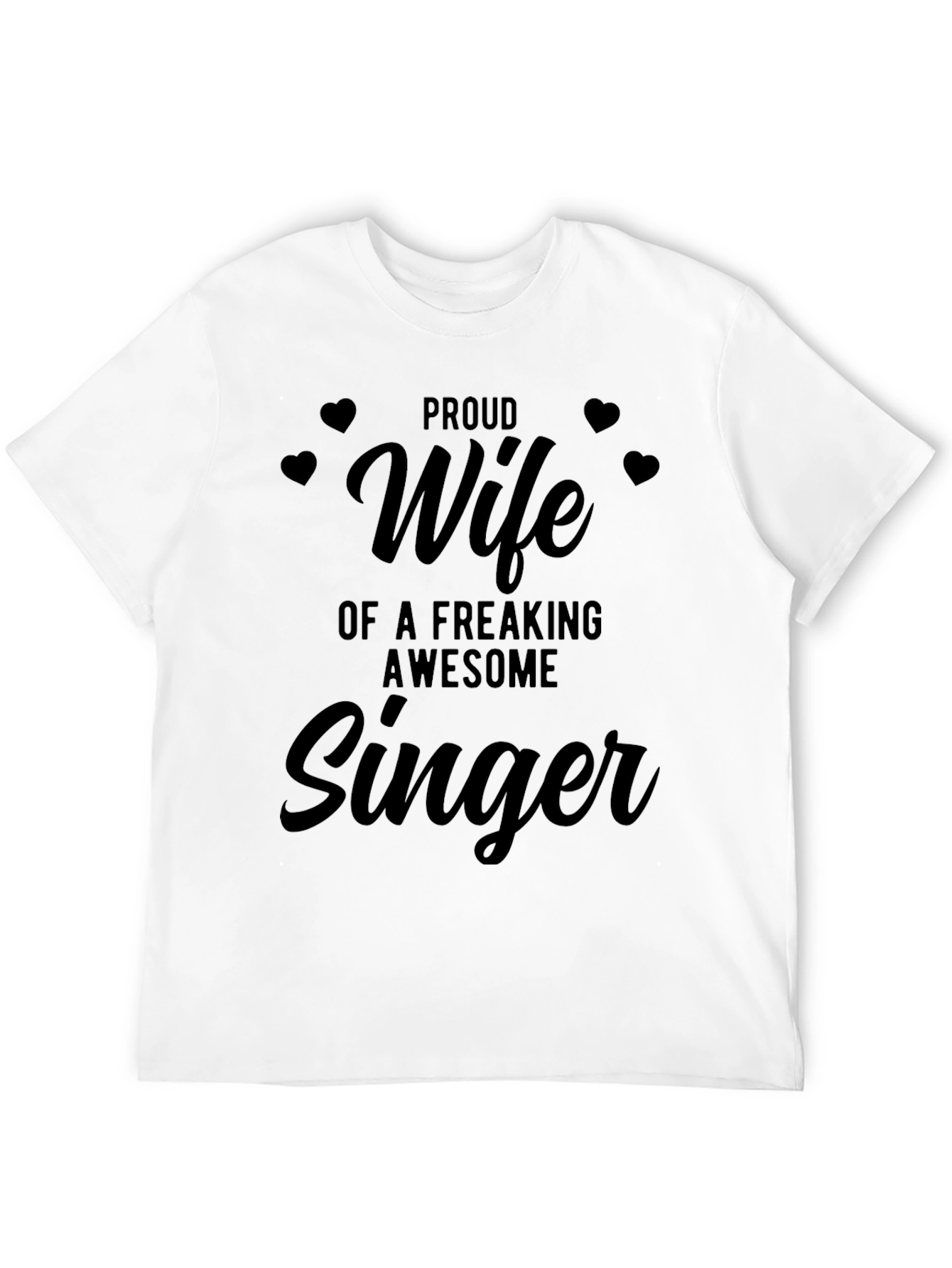 Black Proud Wife of Singer T-Shirt view 12