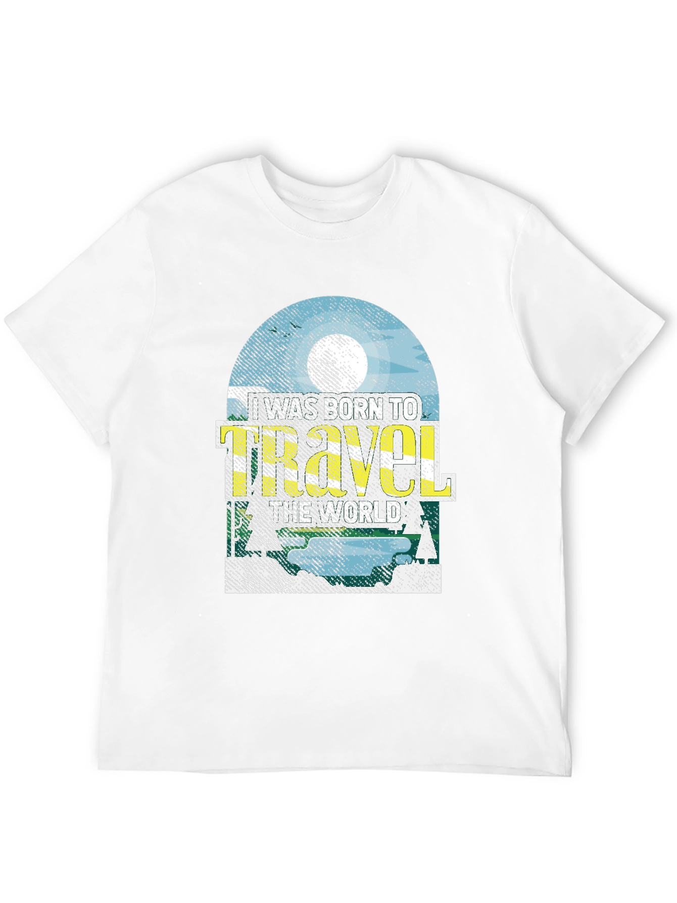 Black Born to Travel Worlds T-Shirt view 12