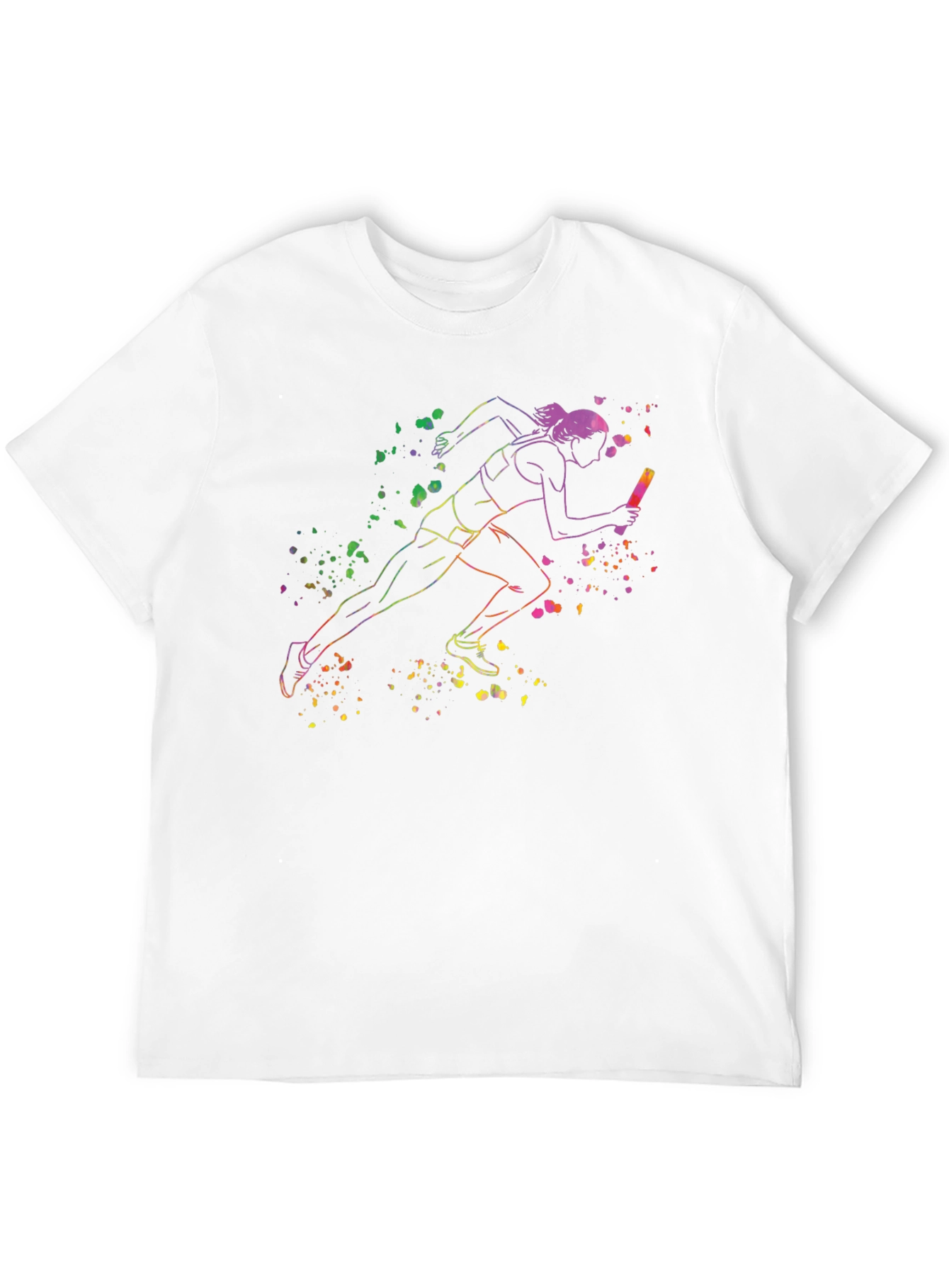 Black Runner Graphic Tee - Black Cotton Blend T-Shirt view 12