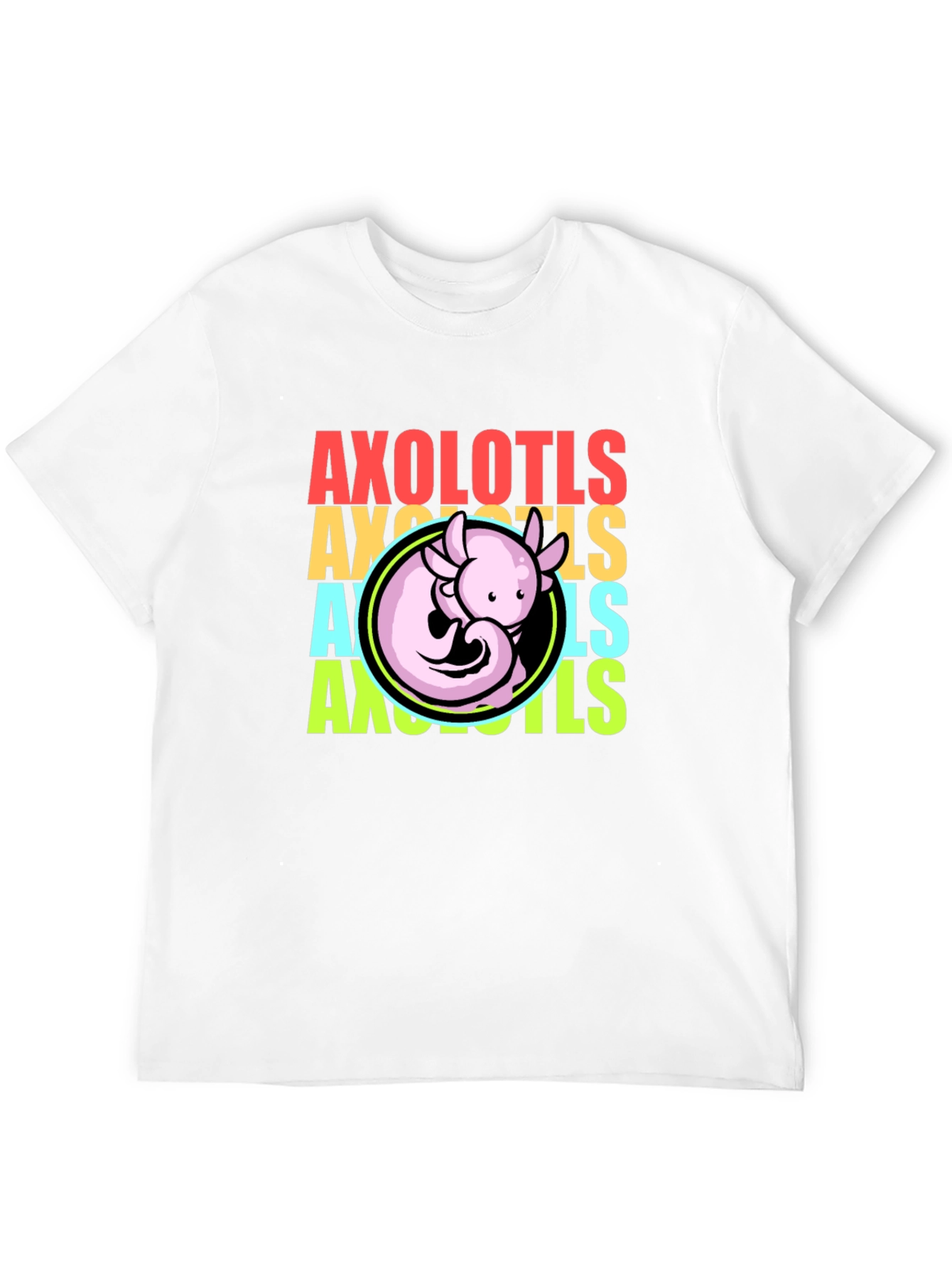 Black Axolotls Graphic Tee - Cool Amphibian T-Shirt view 12