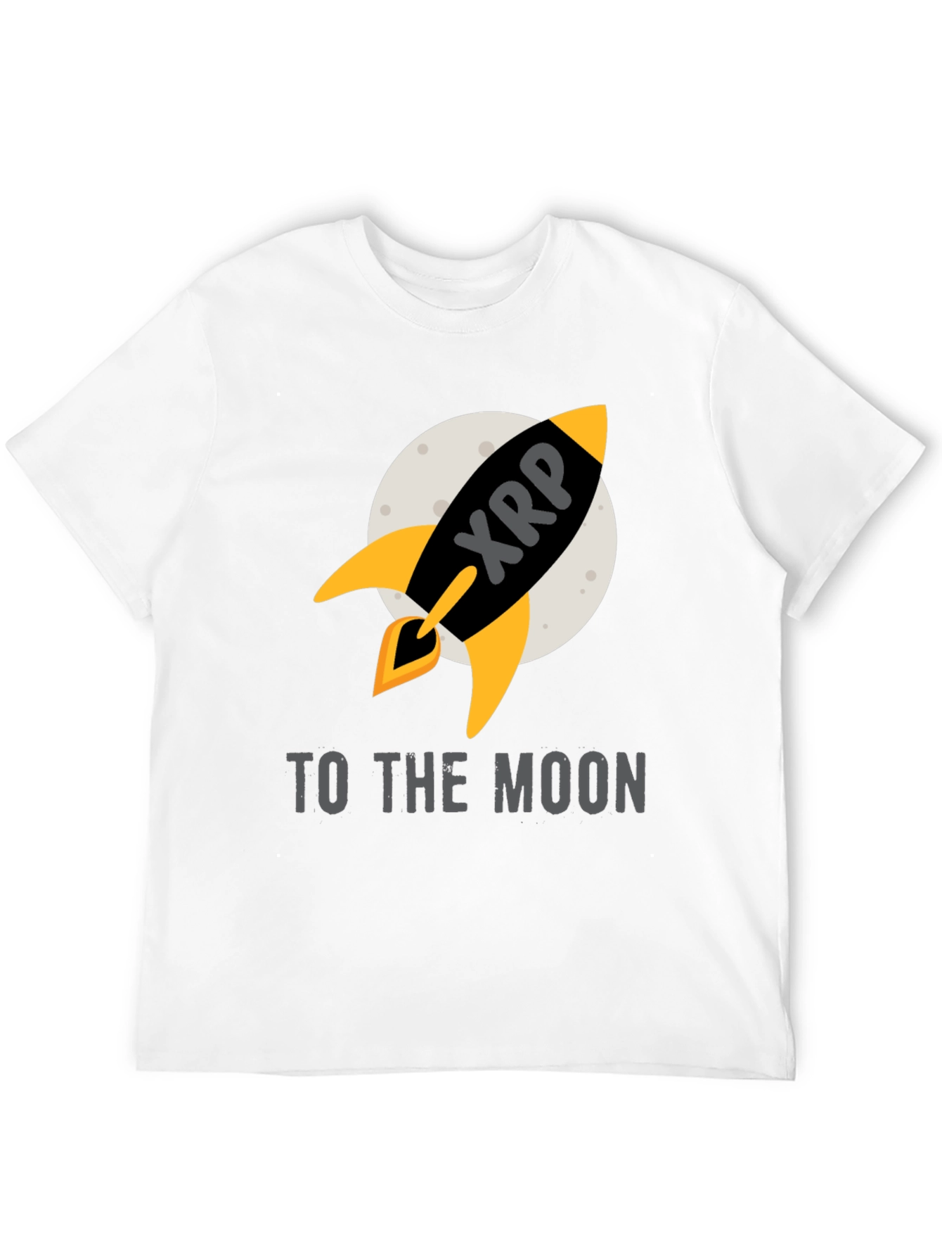 Black XRP Rocket to the Moon T-Shirt view 12